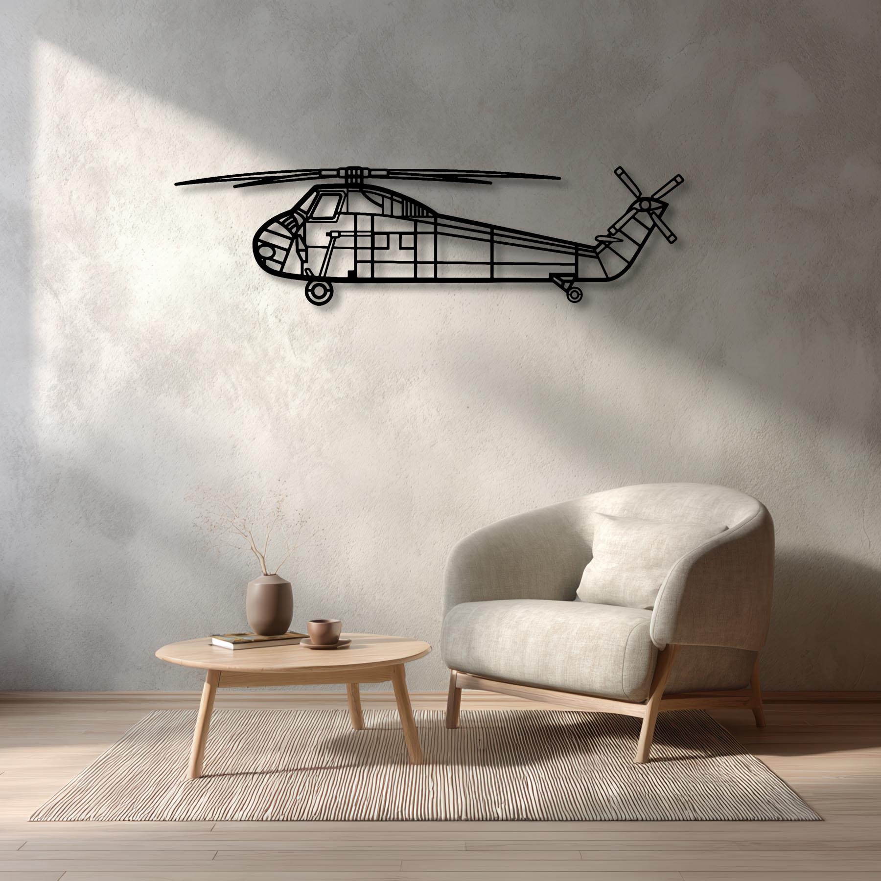 H-34 Metal Aircraft Wall Art - NCP0570
