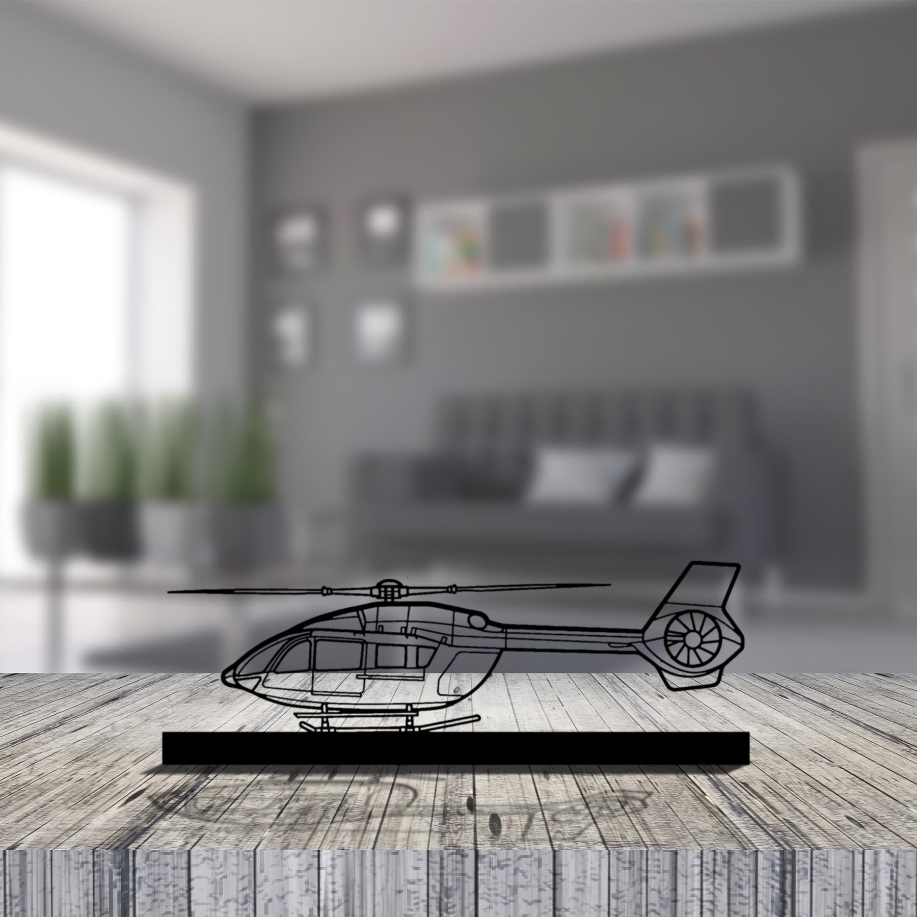 H145 Silhouette Metal Art Stand