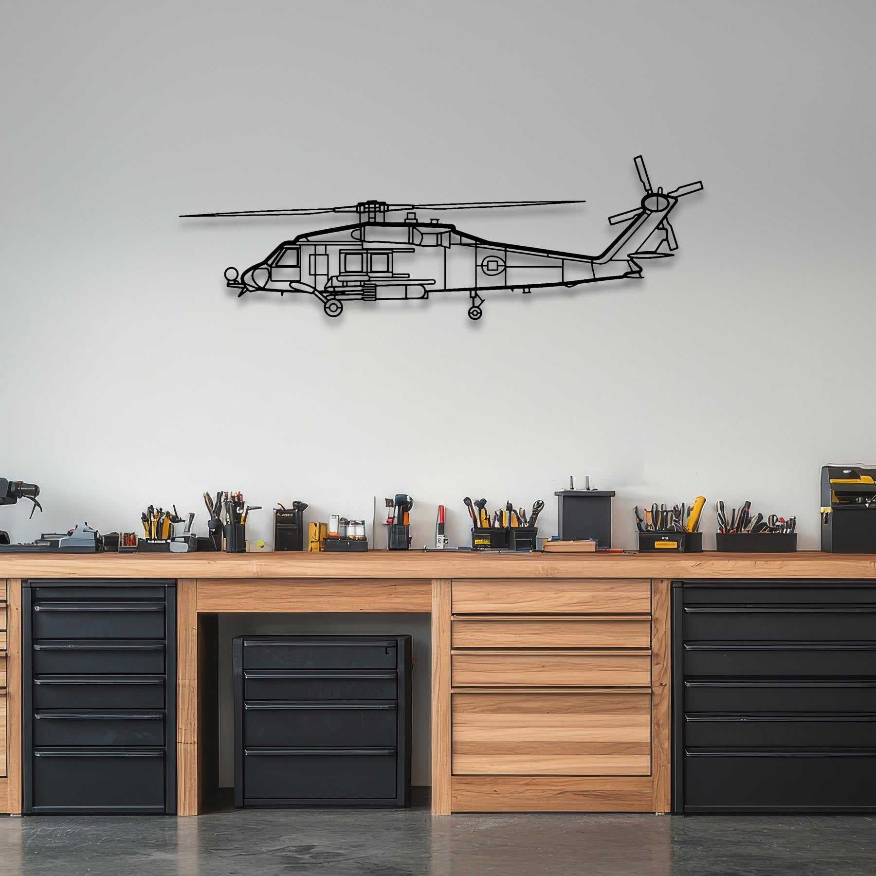HH60-H Sea Hawk Metal Aircraft Wall Art - NCP0284