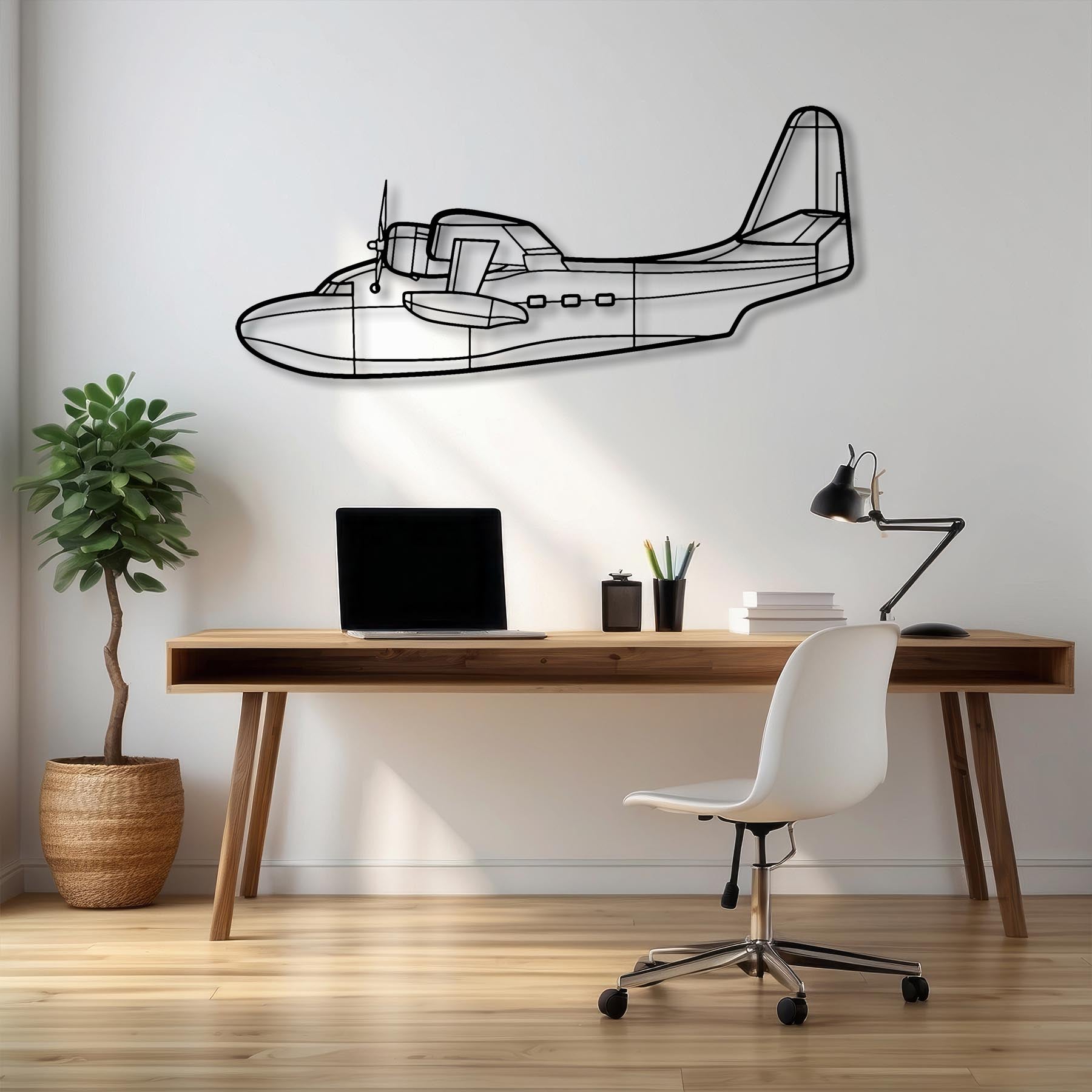 HU-16B Albatross Metal Aircraft Wall Art - NCP0230