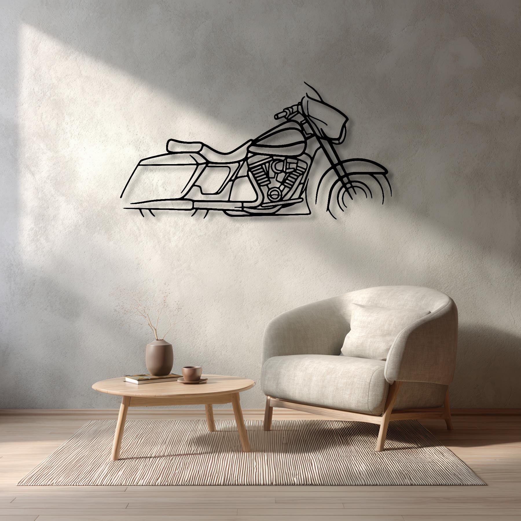 Harley Street Glide Silhouette Metal Wall Art