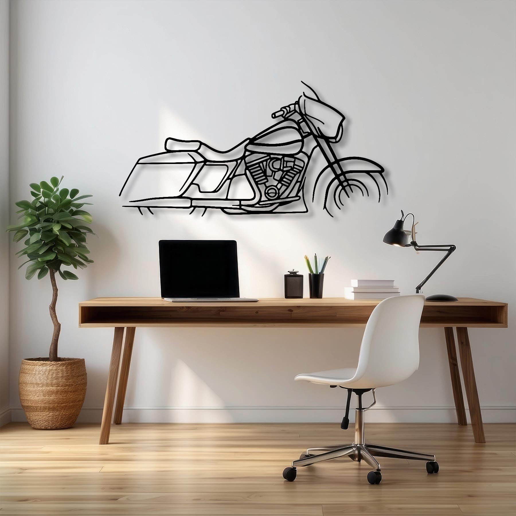 Harley Street Glide Silhouette Metal Wall Art