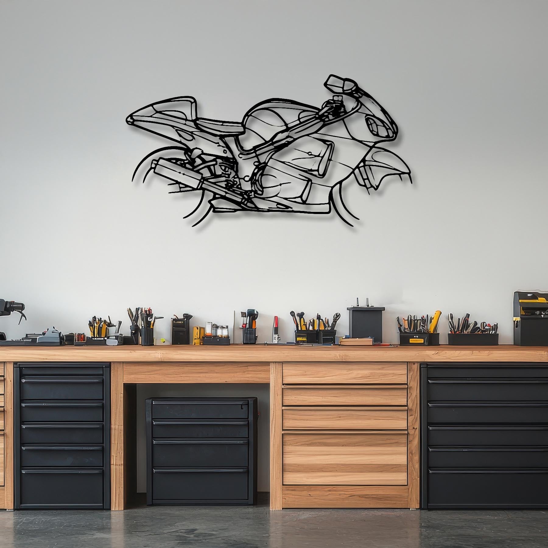 Hayabusa 1300R 2002 Silhouette Metal Wall Art