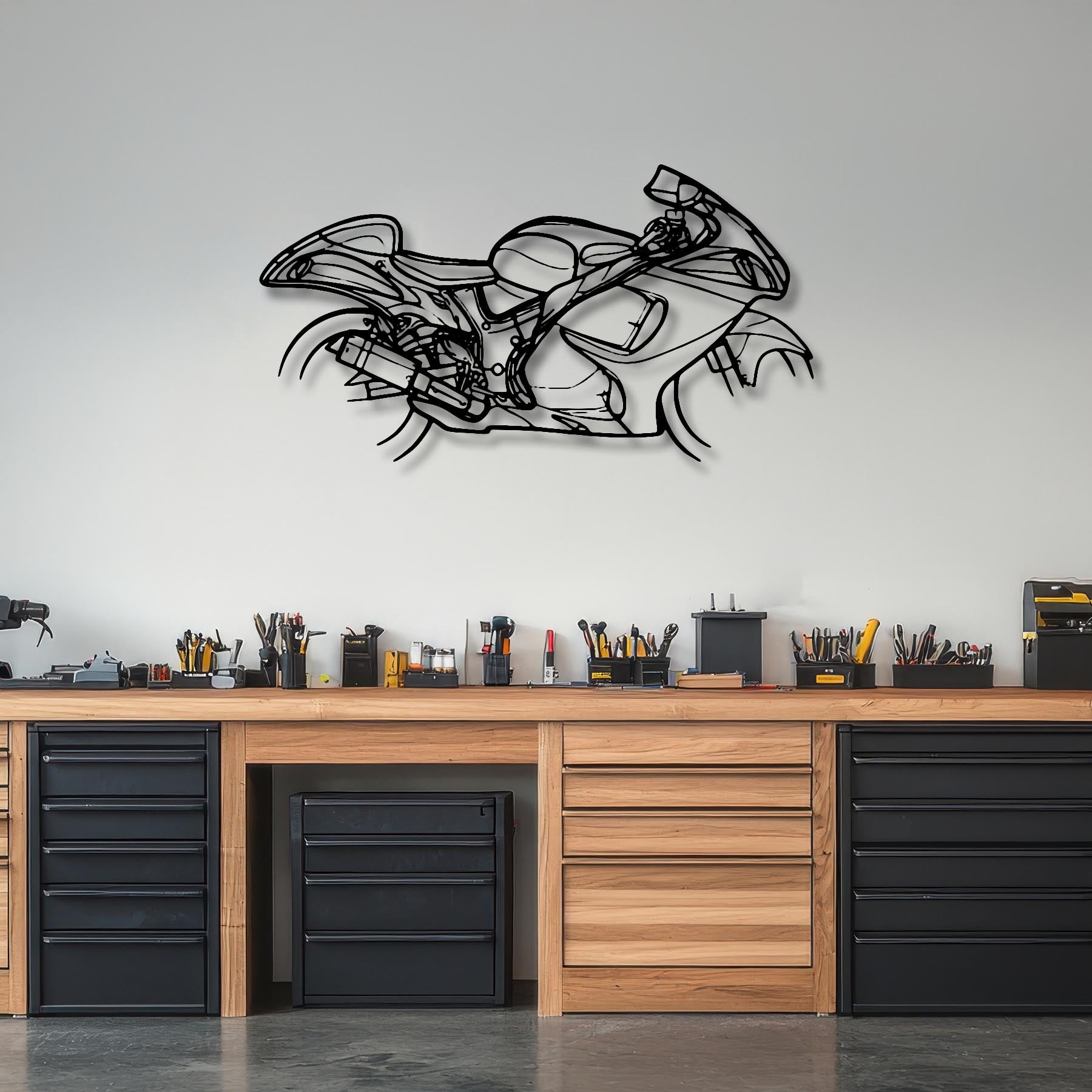 Hayabusa 2008 Silhouette Metal Wall Art