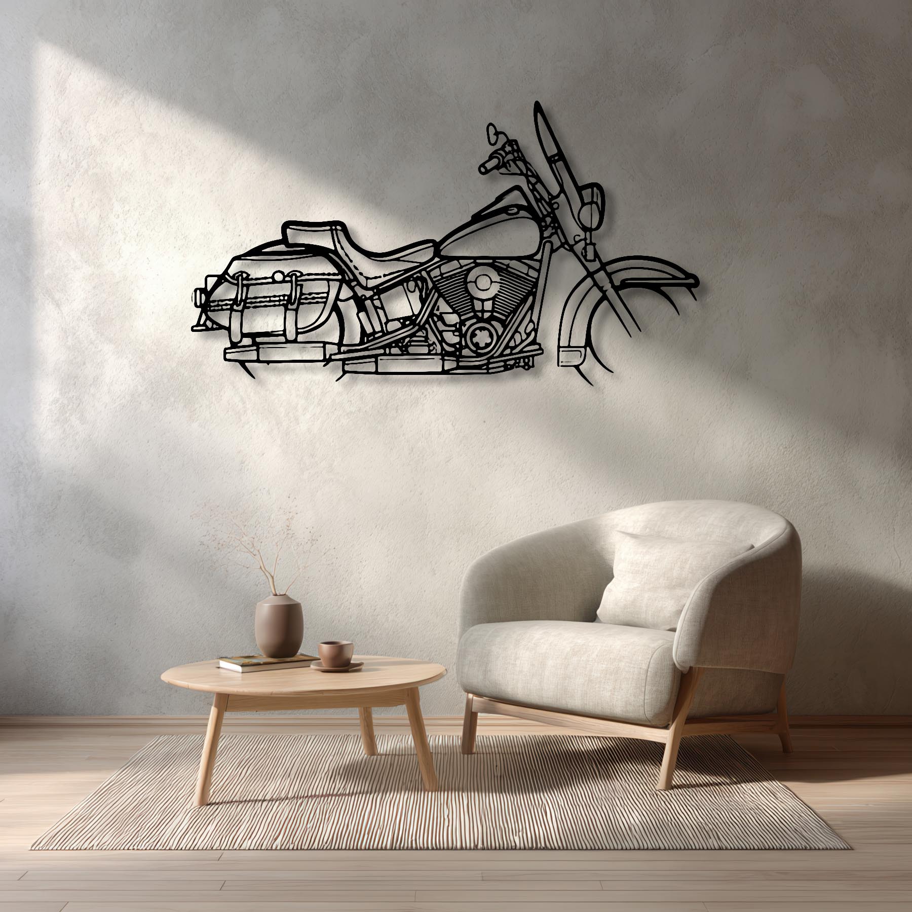 Heritage Softail Silhouette Metal Wall Art