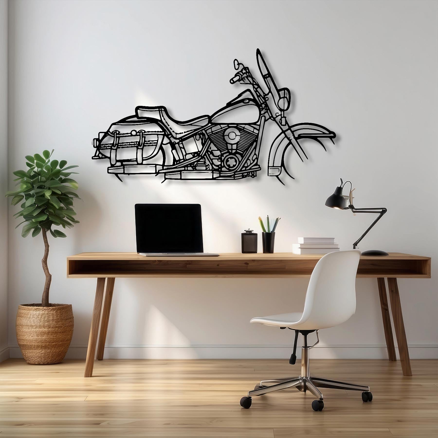 Heritage Softail Silhouette Metal Wall Art