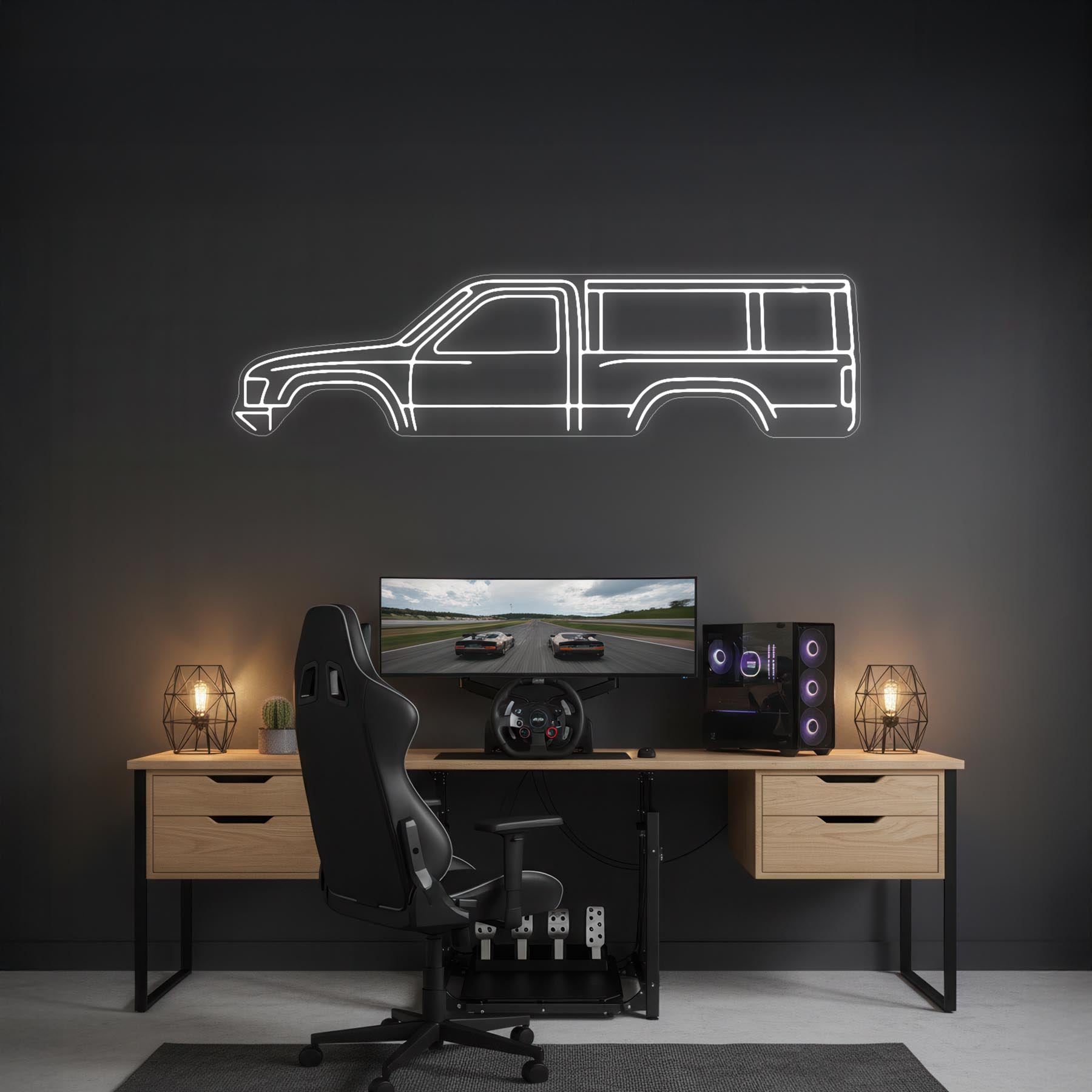 Hilux 1990 Neon Silhouette