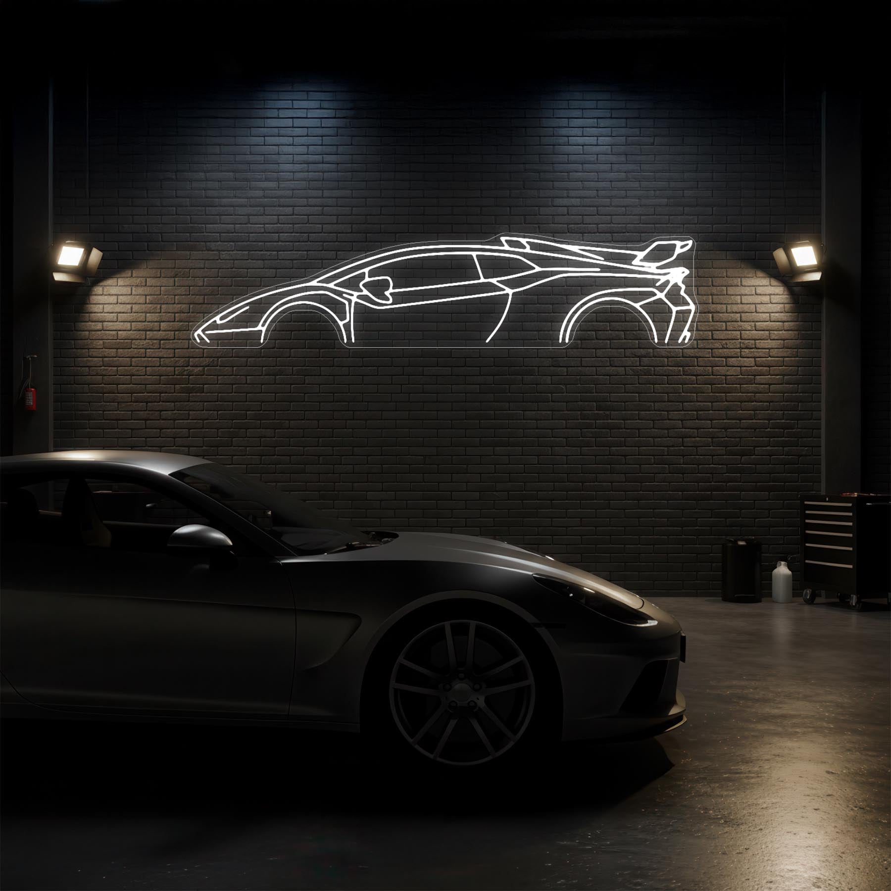 Huracan STO Neon Silhouette