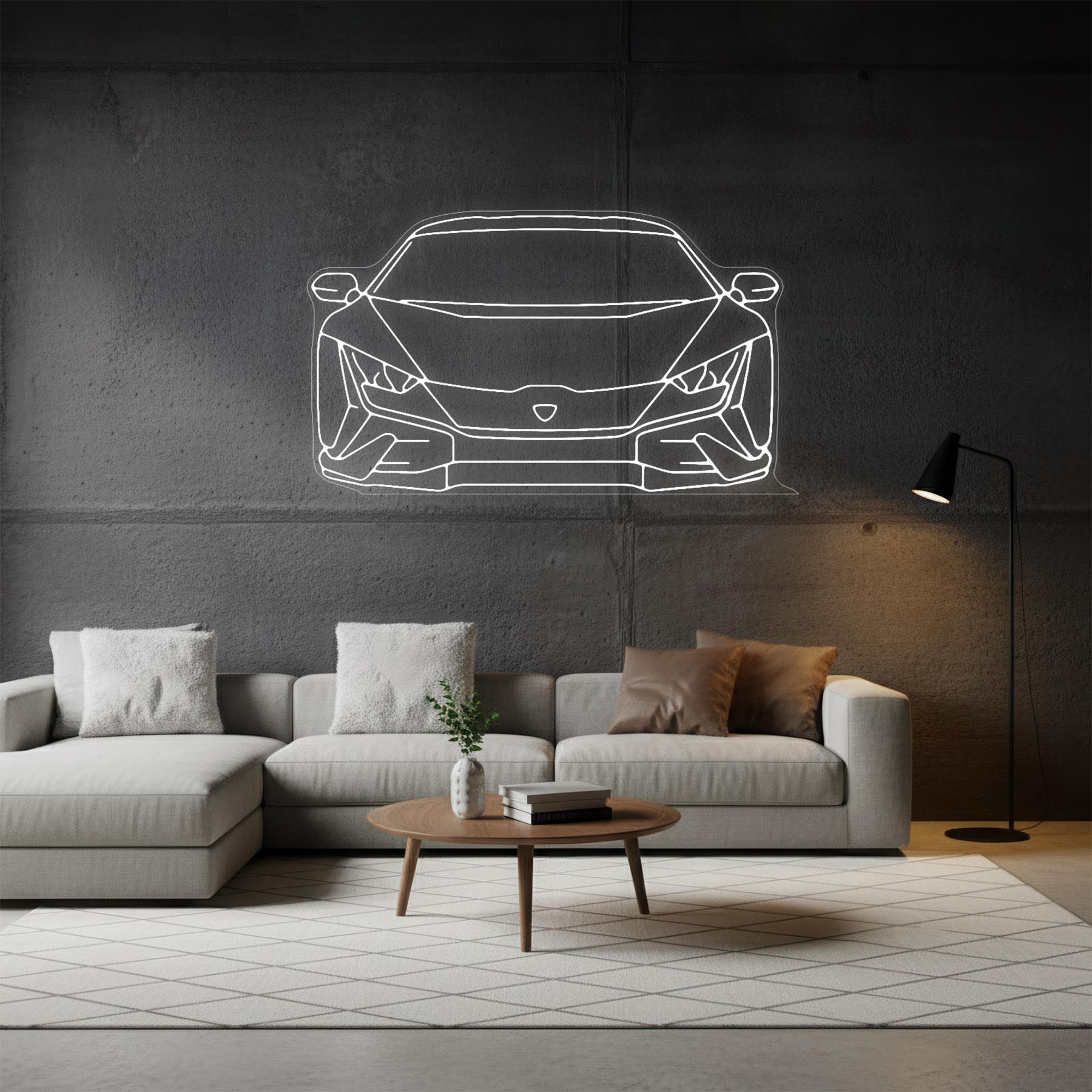 Huracan Tecnica Front Neon Silhouette