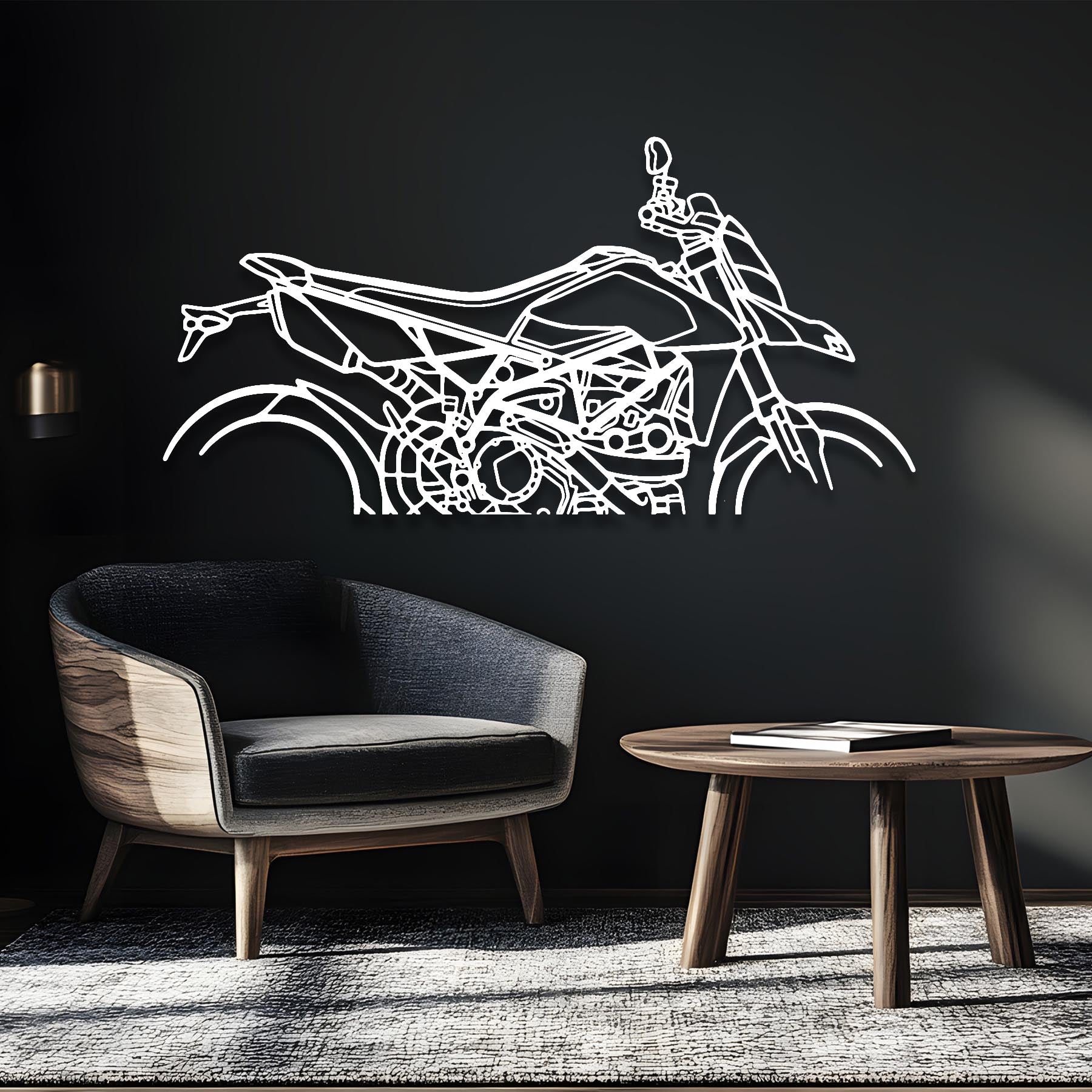 Hyper motard 950 RVE Silhouette Metal Art Stand