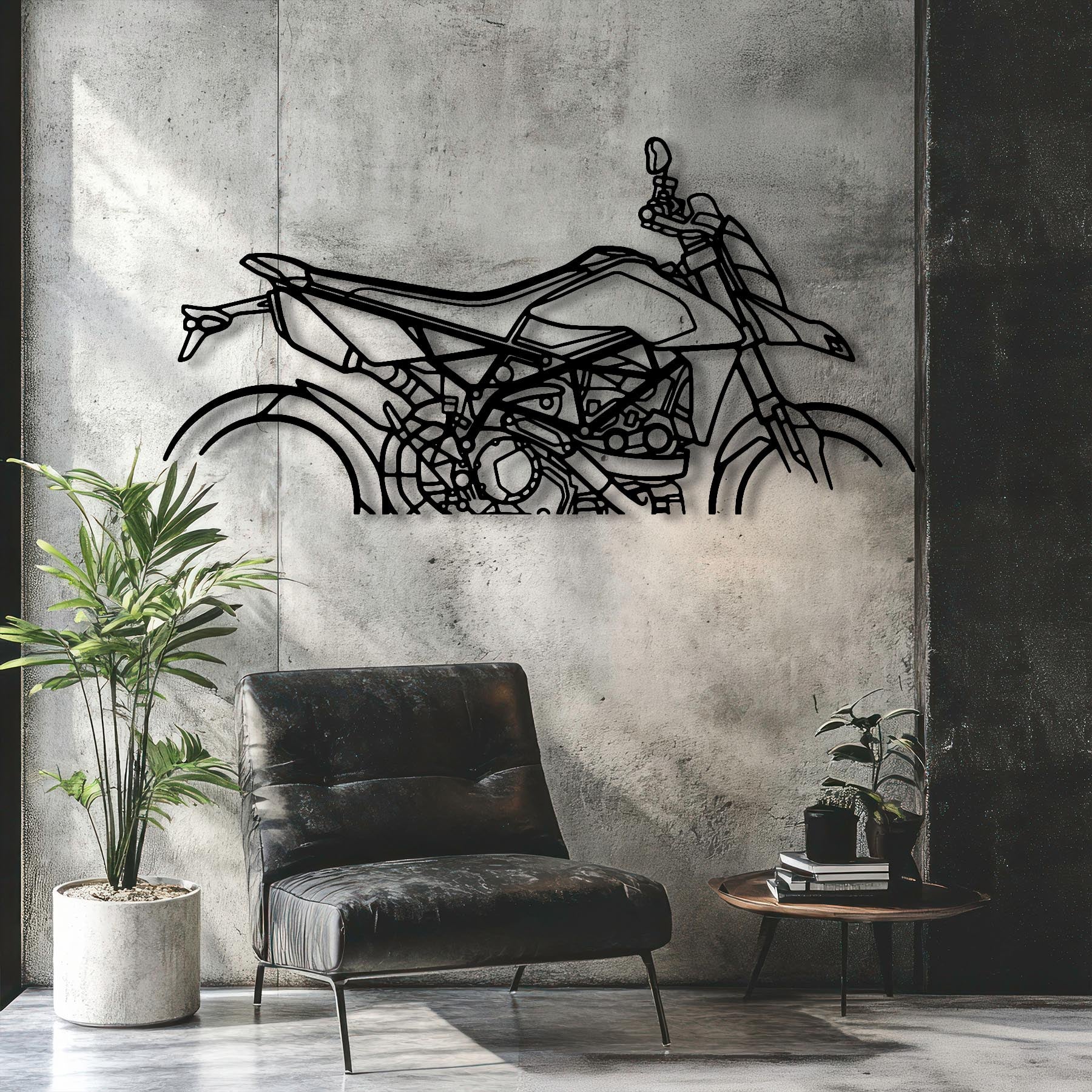 Hyper motard 950 RVE Silhouette Metal Art Stand