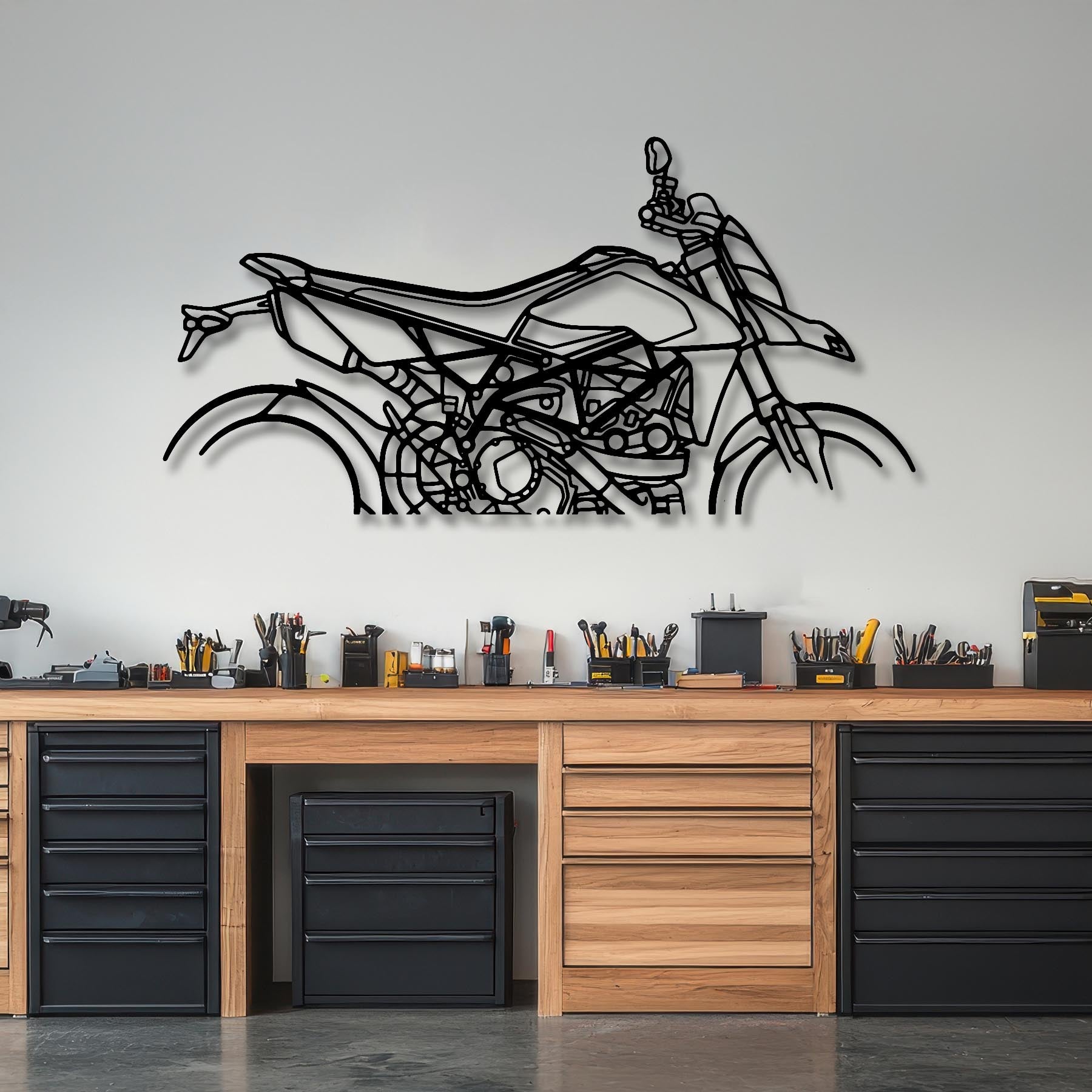 Hyper motard 950 RVE Silhouette Metal Art Stand