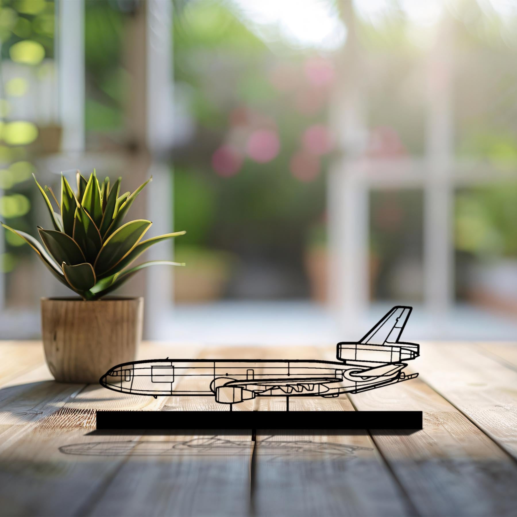 KC-10 Extender Silhouette Metal Art Stand