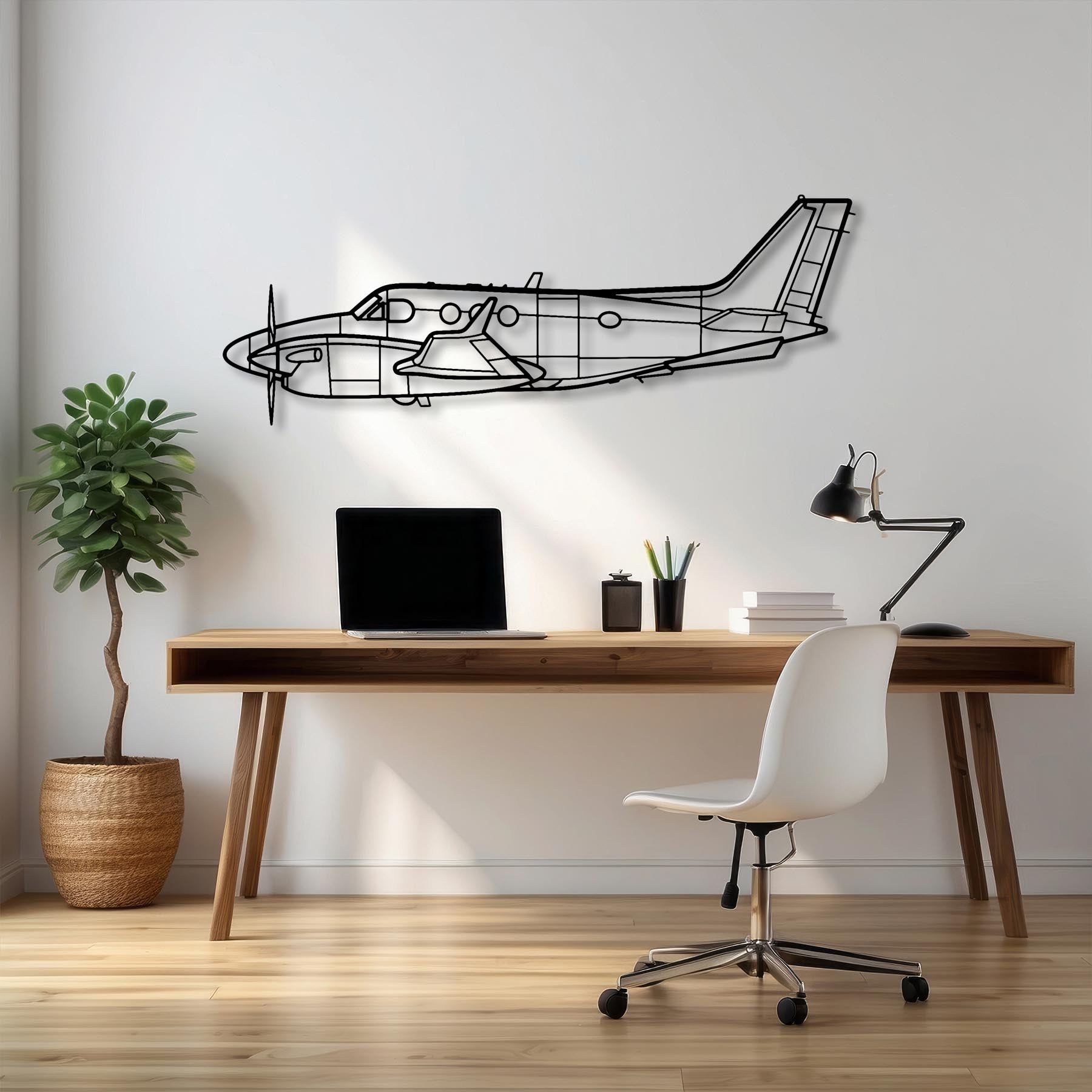 King Air C90 GTX Metal Aircraft Wall Art - NCP0232
