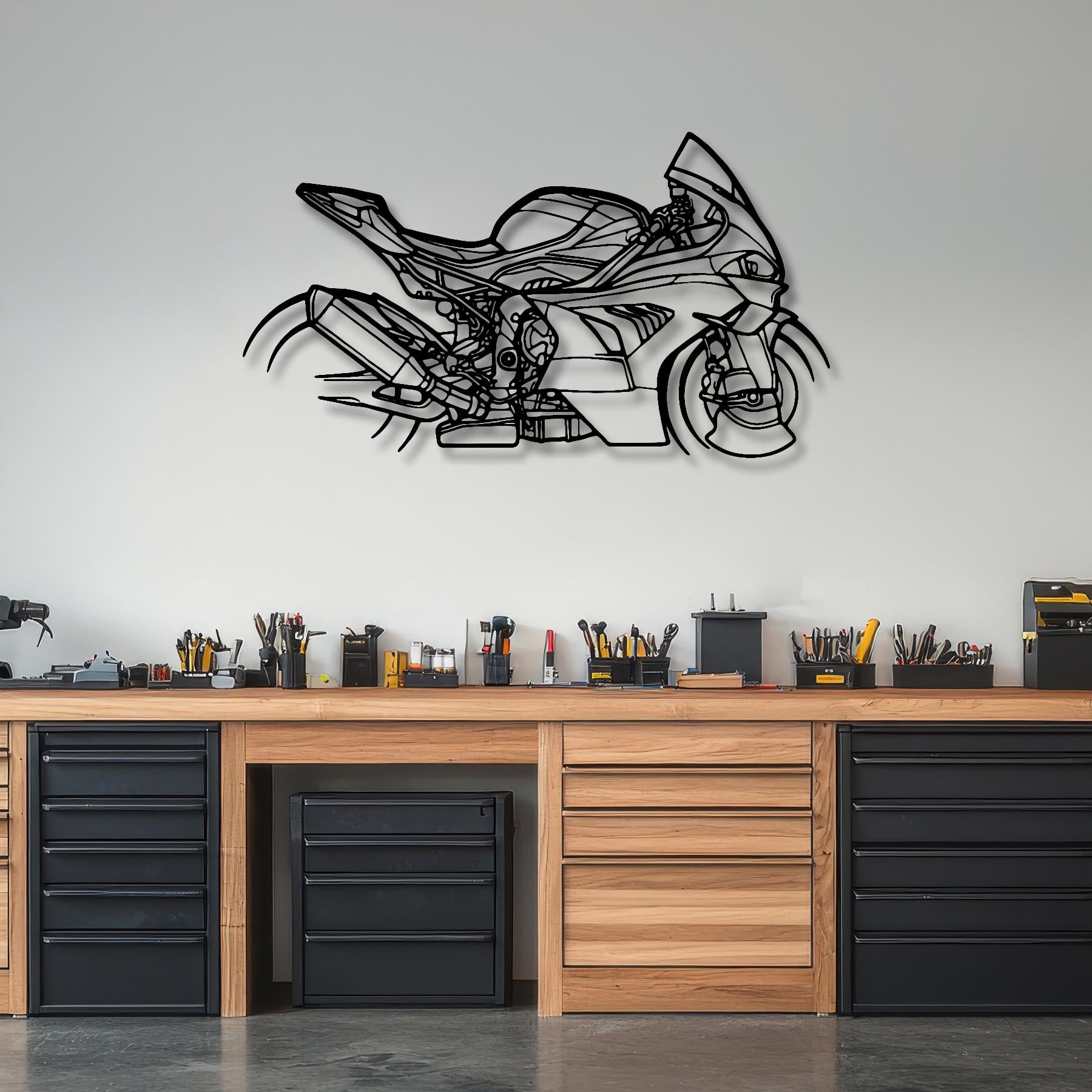 M1000RR 2023 Silhouette Metal Wall Art