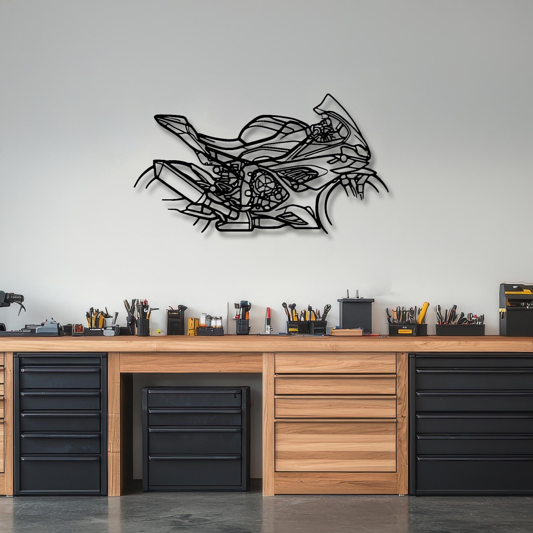 M1000RR Silhouette Metal Wall Art