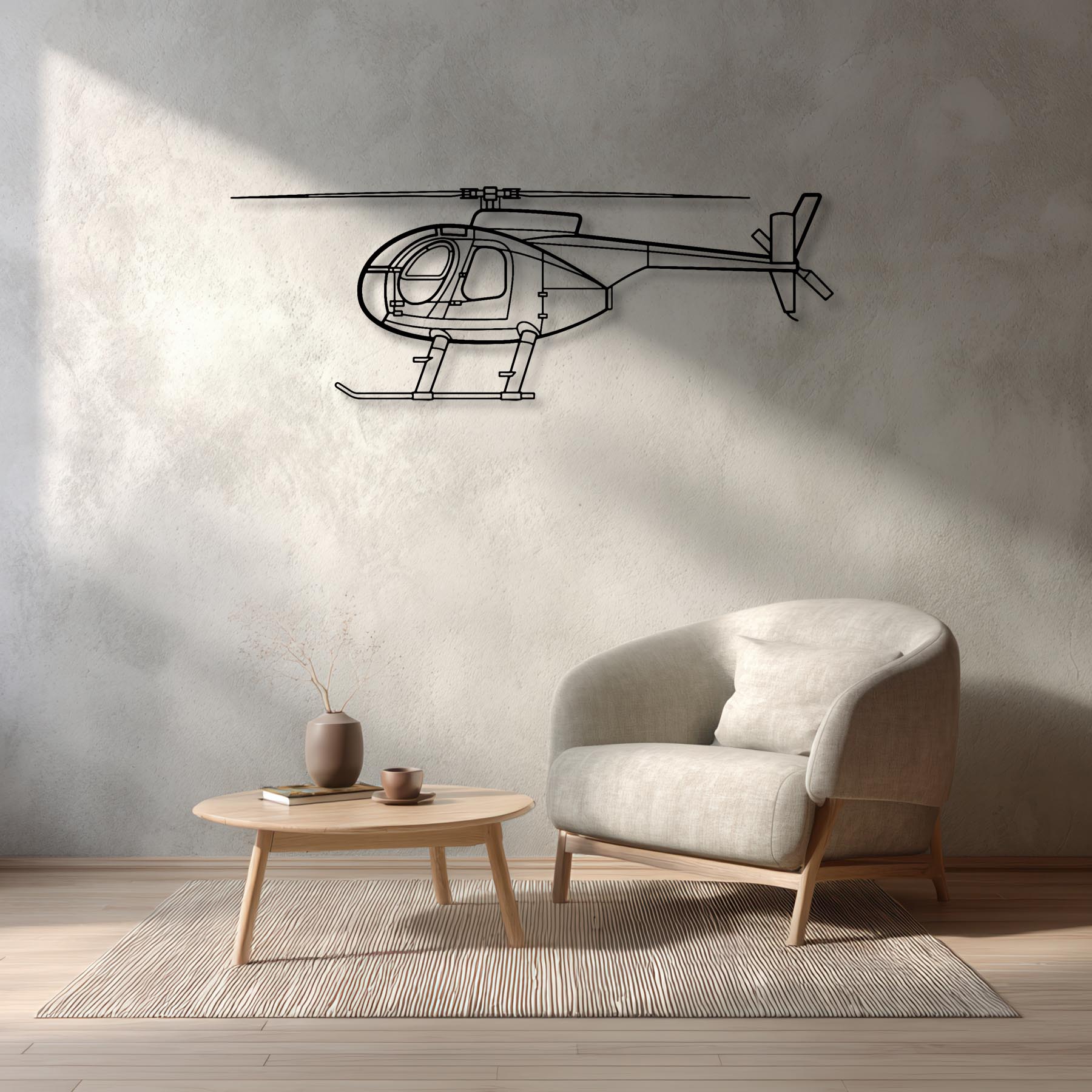MD 500C Metal Aircraft Wall Art - NCP0391