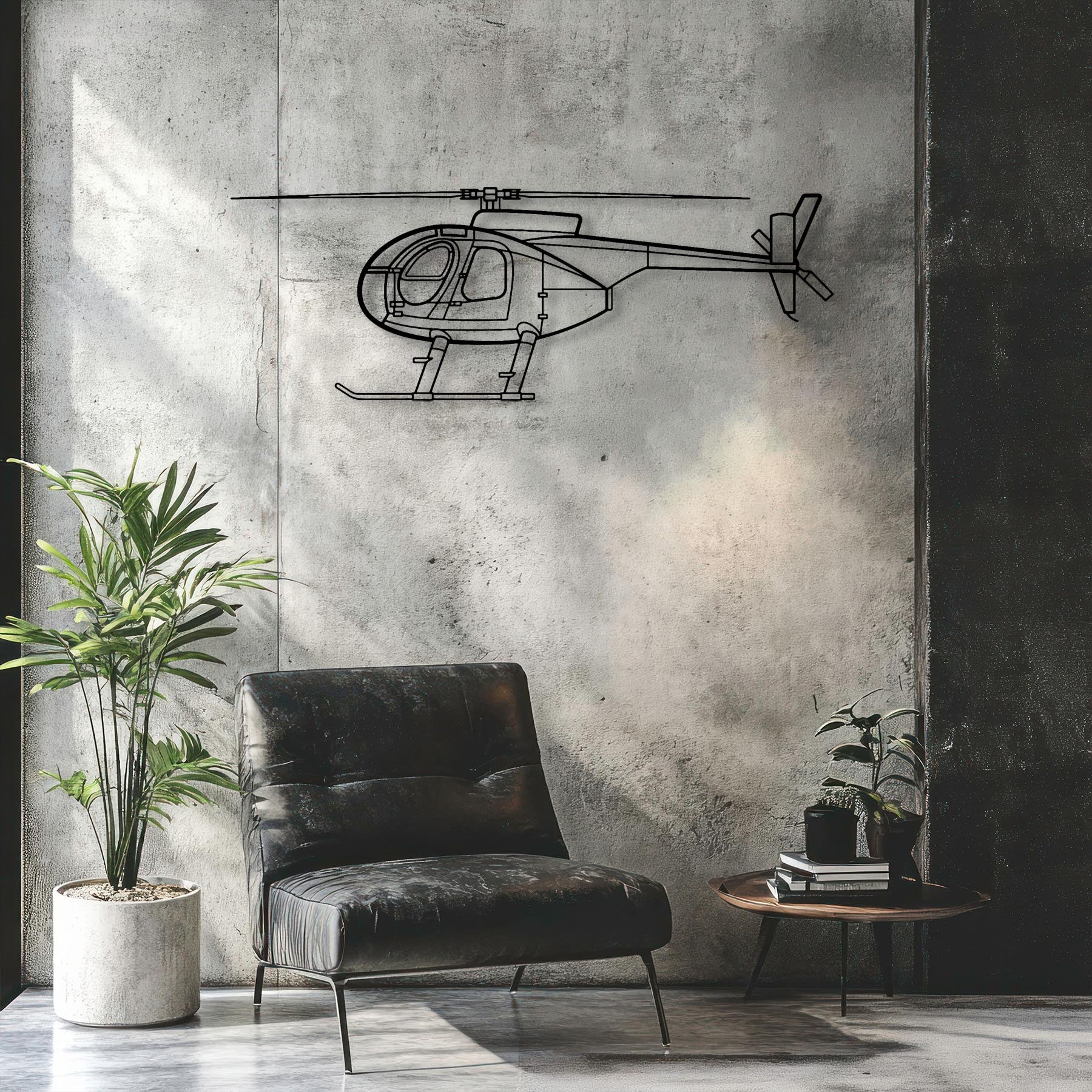 MD 500C Metal Aircraft Wall Art - NCP0391