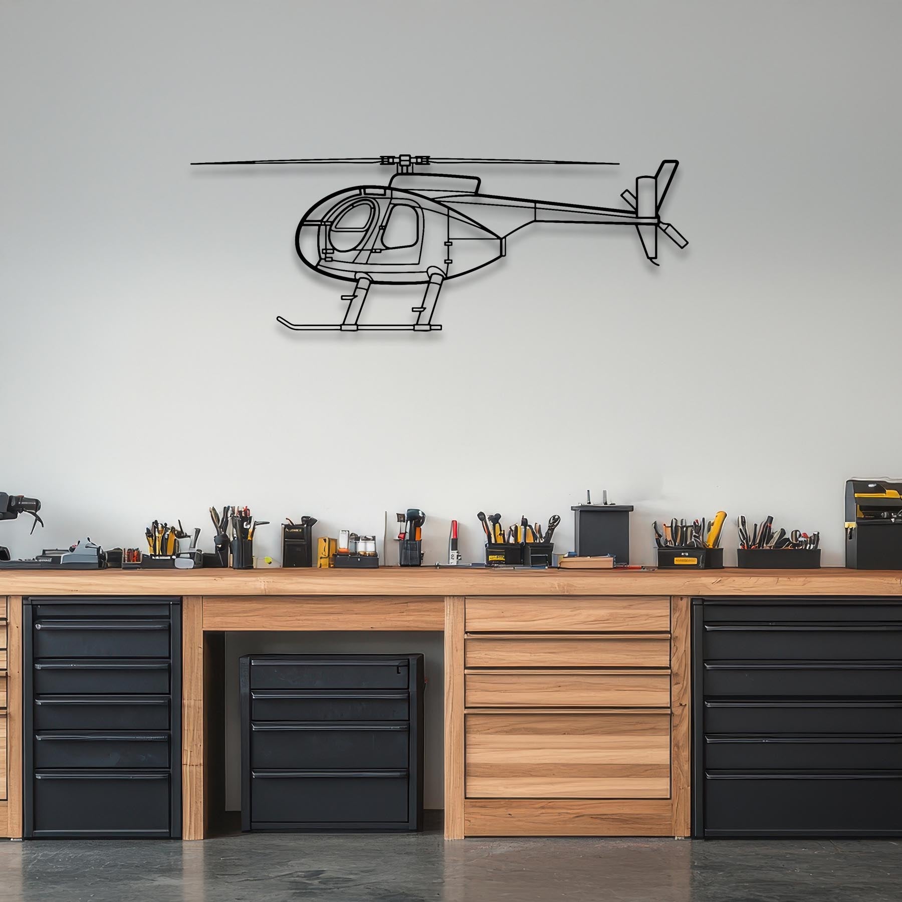 MD 500C Metal Aircraft Wall Art - NCP0391