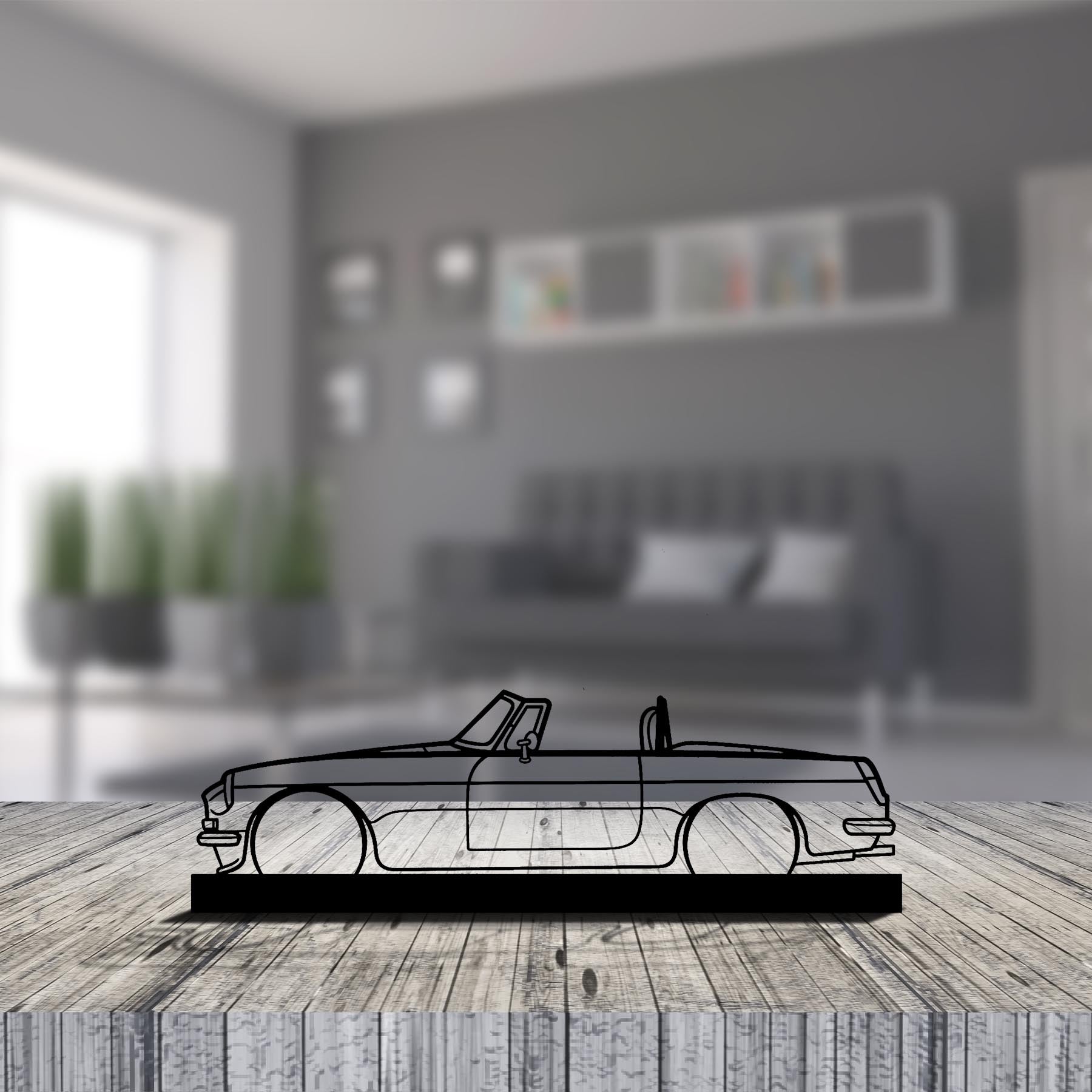 MGB Roadster 1969 Silhouette Metal Art Stand