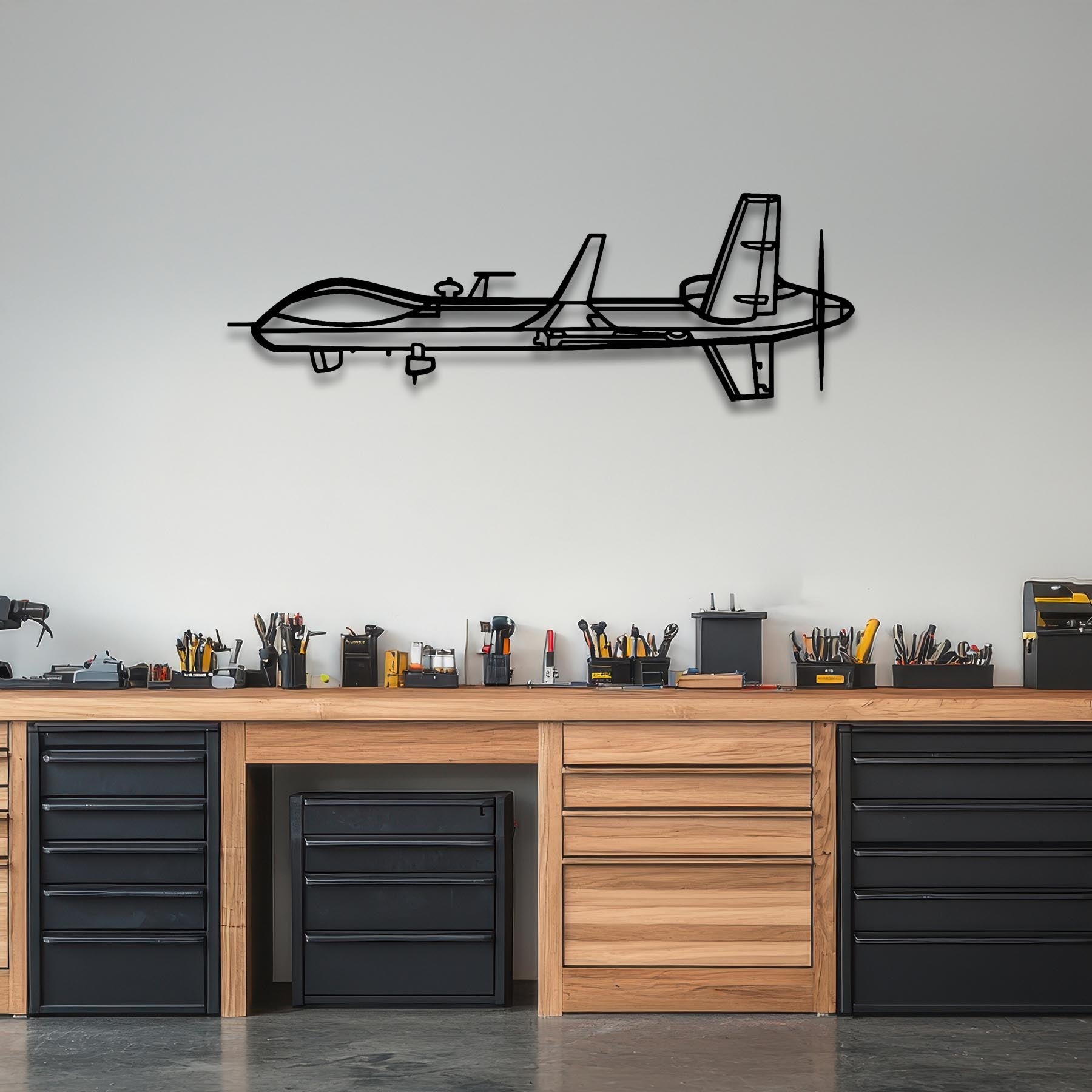 MQ-9B Reaper Metal Aircraft Wall Art - NCP0588