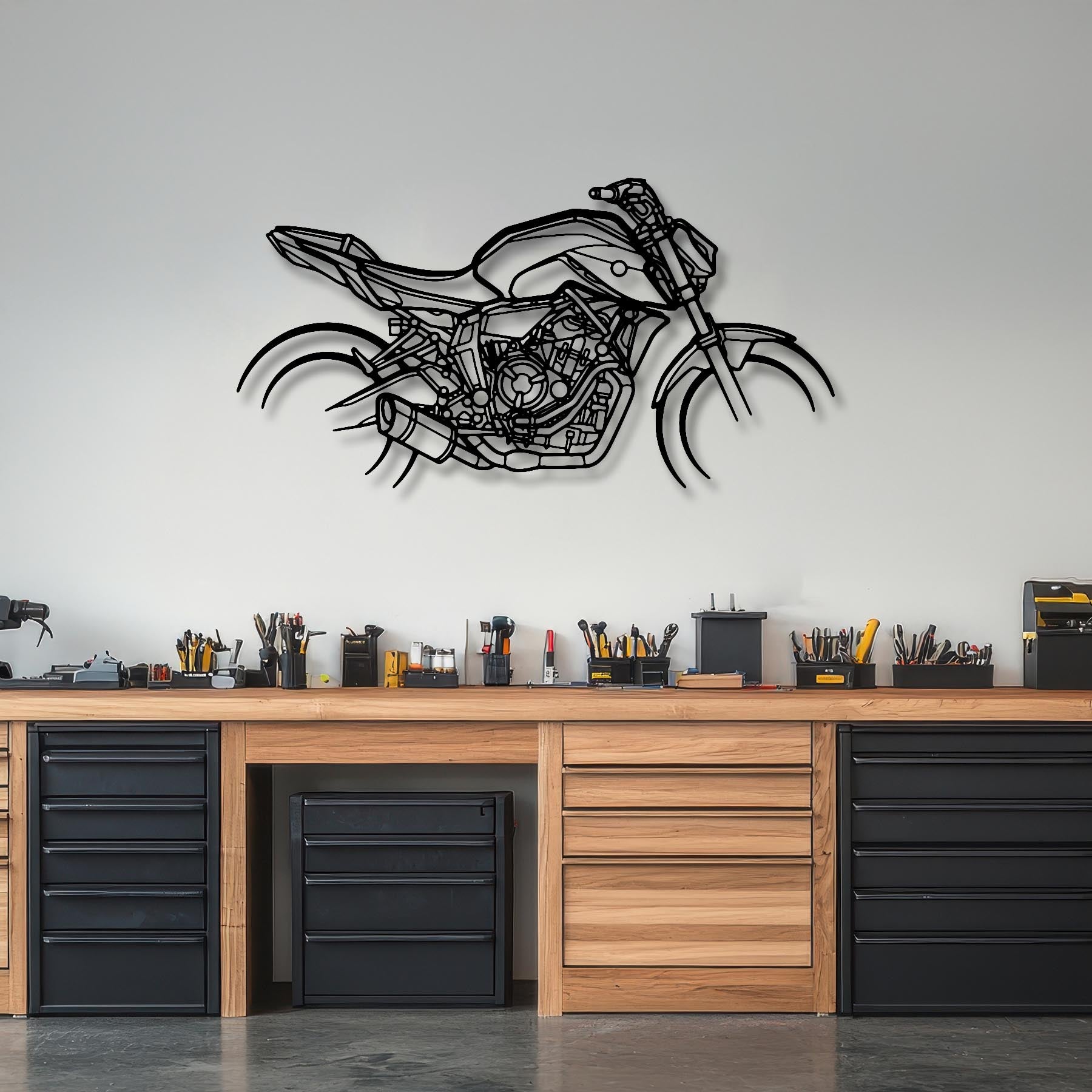 MT07 2021 Silhouette Metal Wall Art