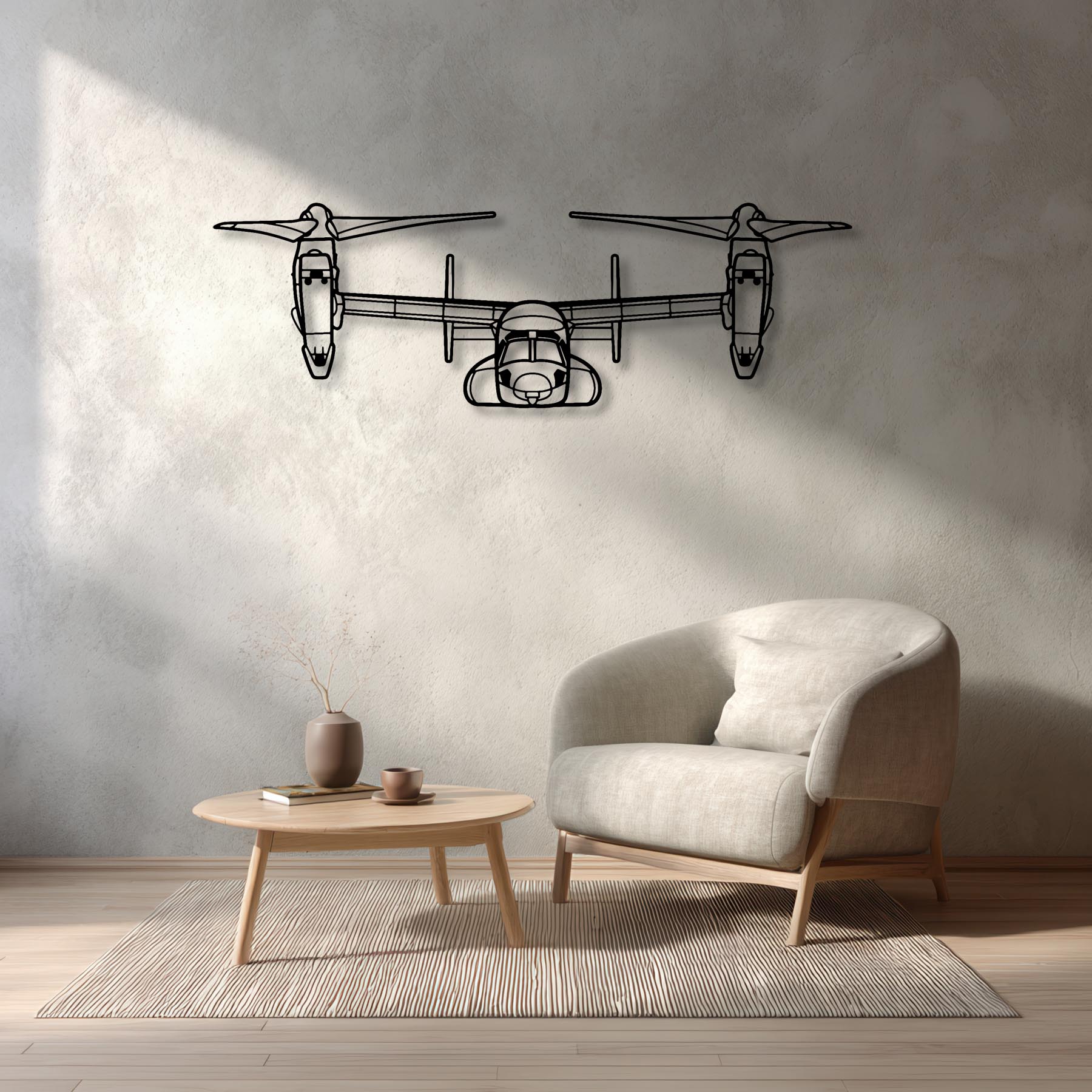 MV-22 Osprey Front Metal Aircraft Wall Art - NCP0186