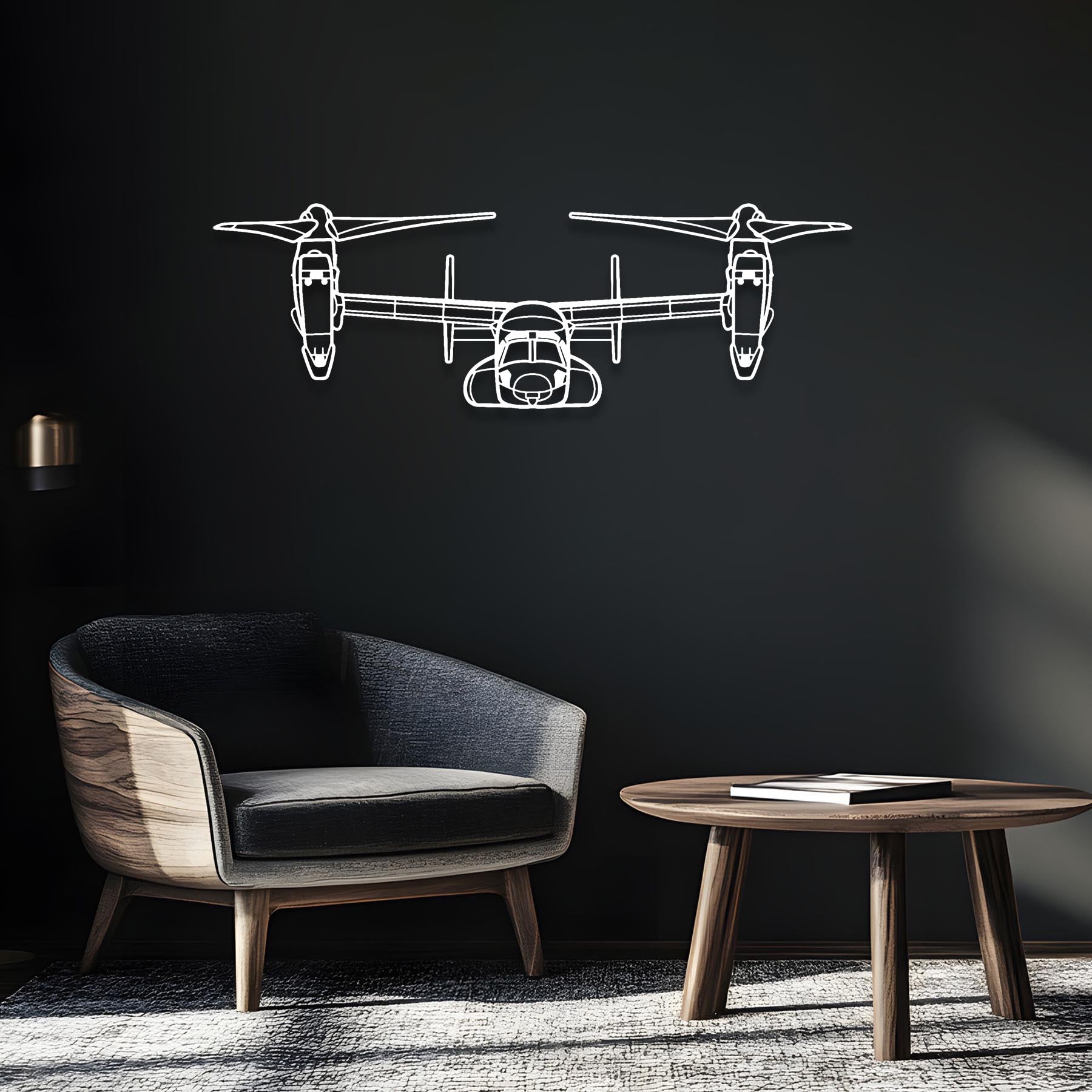 MV-22 Osprey Front Metal Aircraft Wall Art - NCP0186