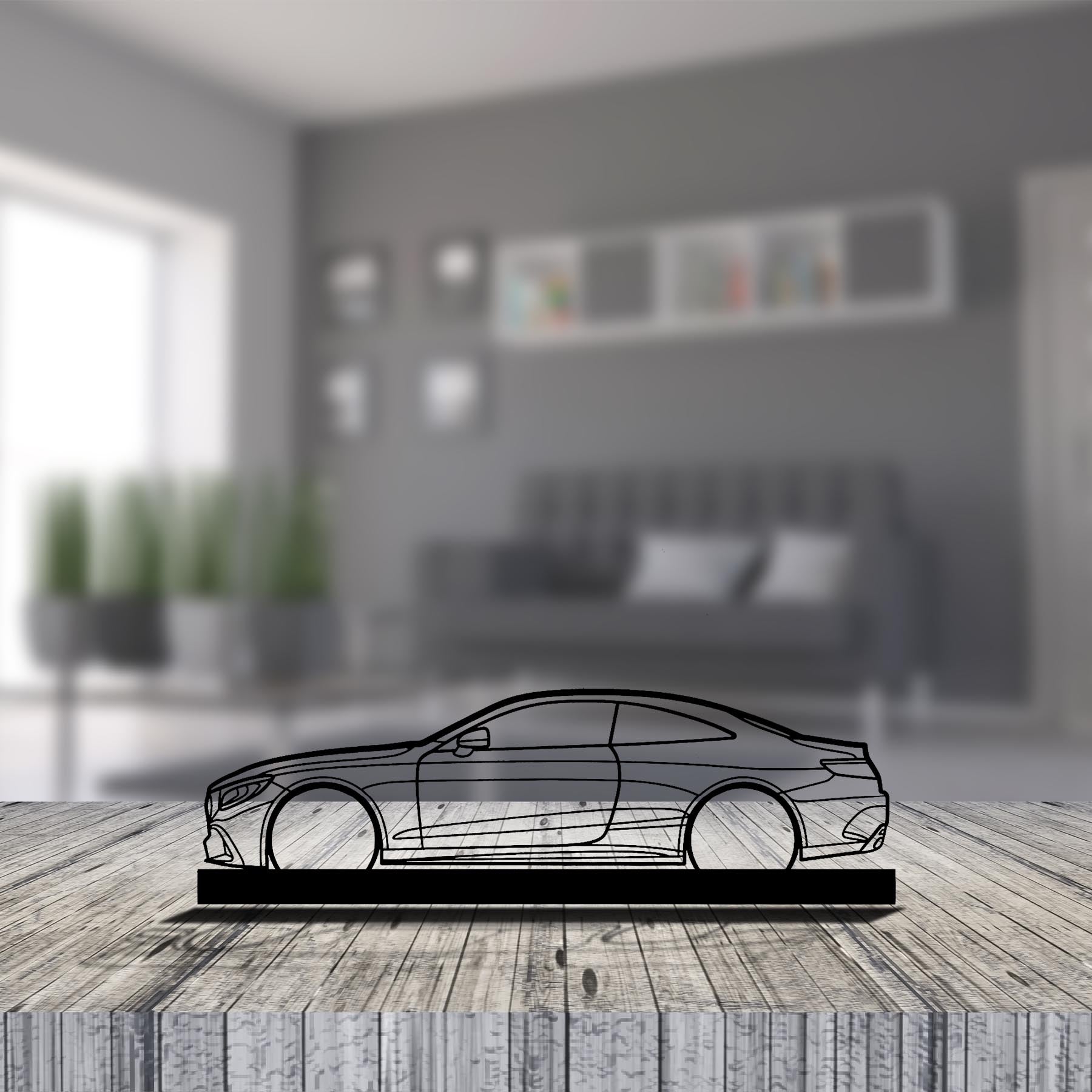 Mercedes s63 Coupe Silhouette Metal Art Stand