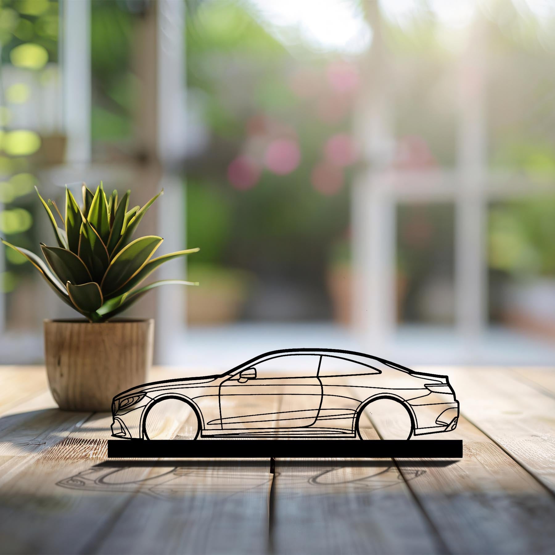Mercedes s63 Coupe Silhouette Metal Art Stand