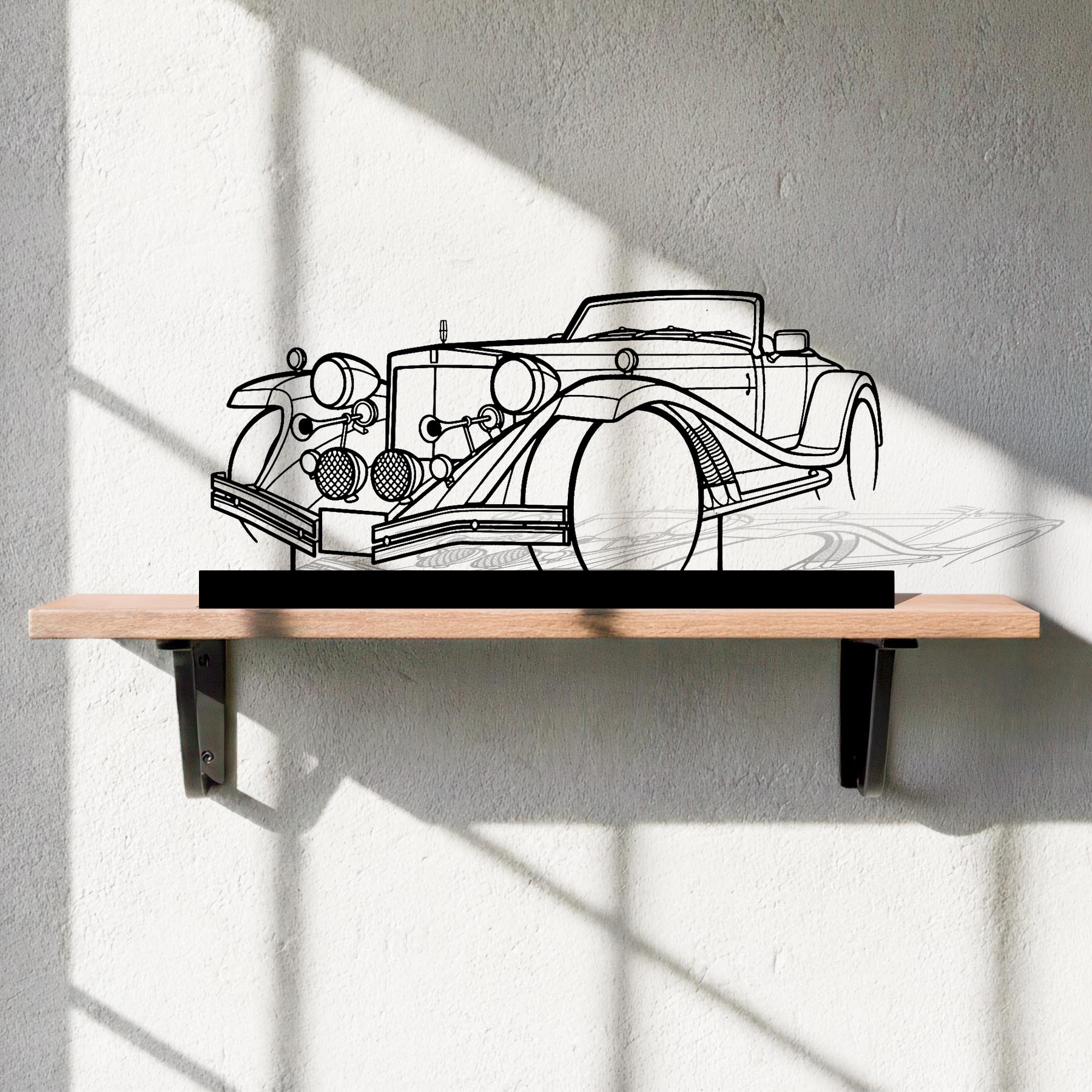 Mercury 1977 Angle Silhouette Metal Art Stand