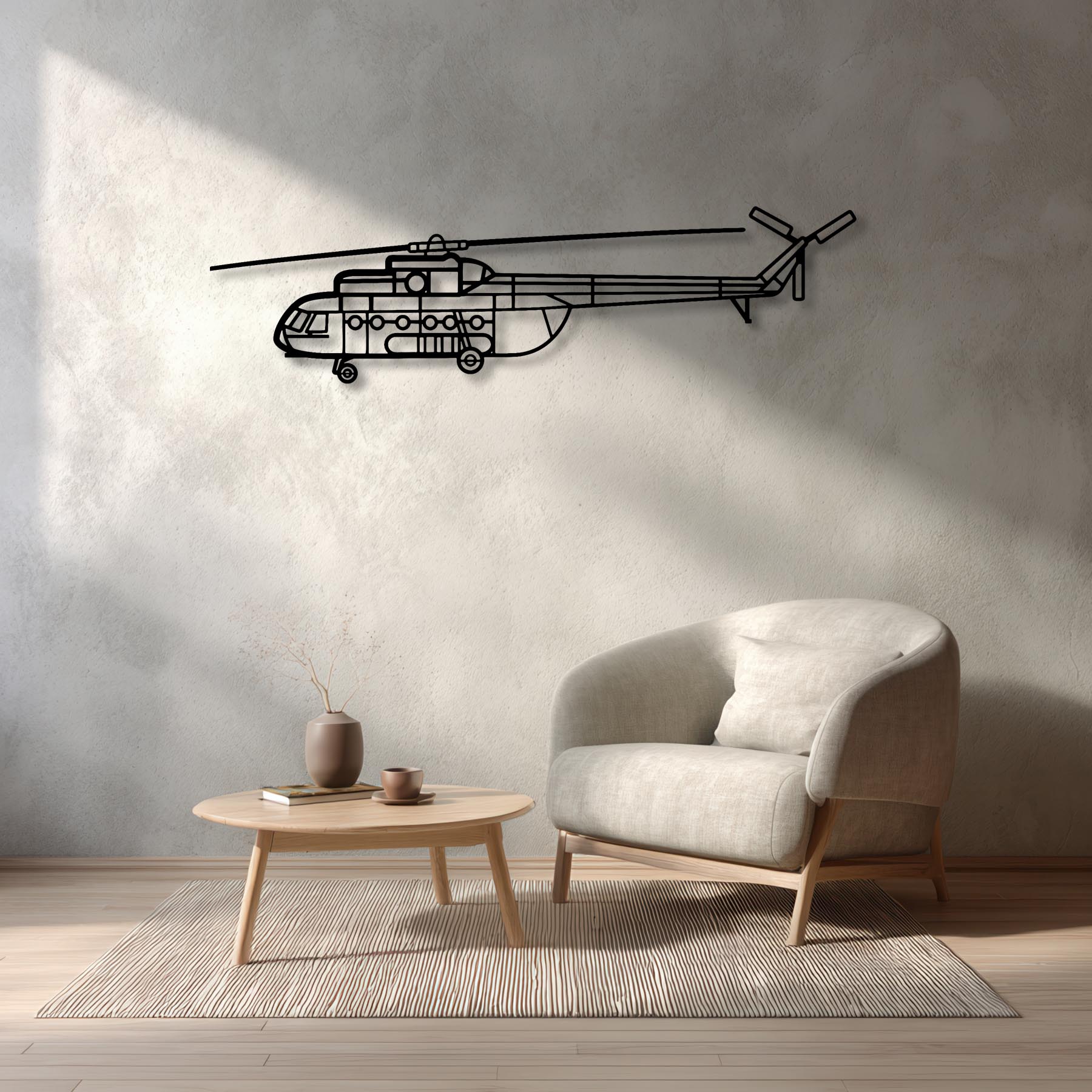 Mi-8 Metal Aircraft Wall Art - NCP0584