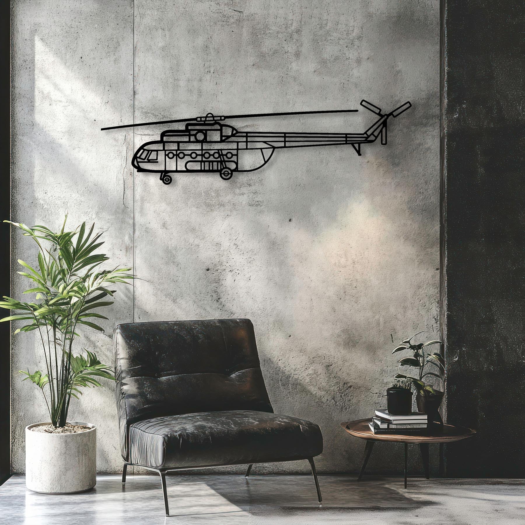 Mi-8 Metal Aircraft Wall Art - NCP0584