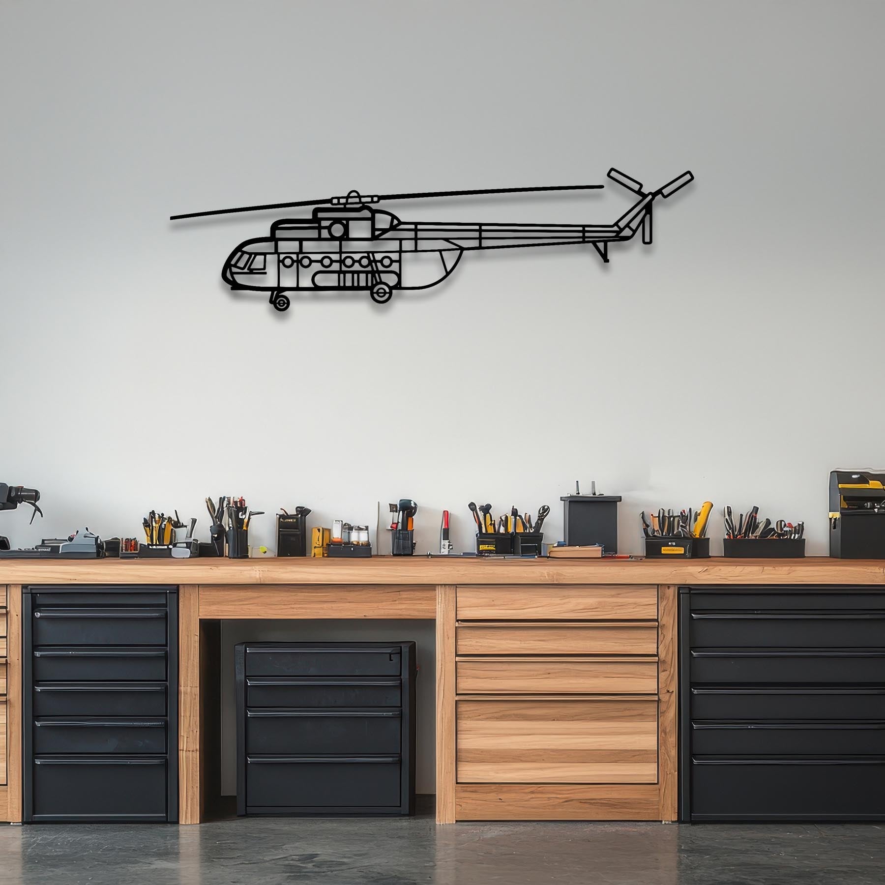 Mi-8 Metal Aircraft Wall Art - NCP0584