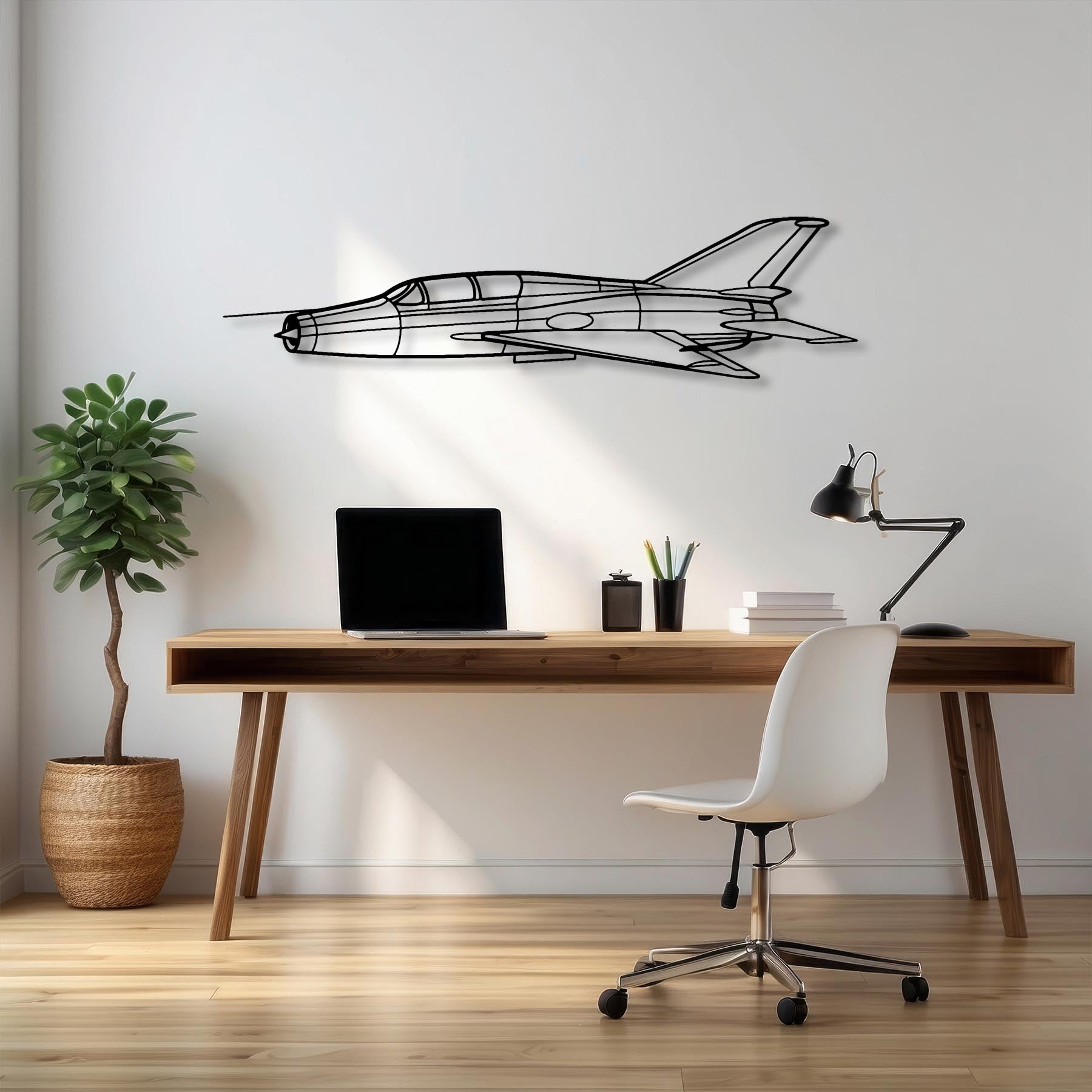 Mig-21 Angle Metal Aircraft Wall Art - NCP0233