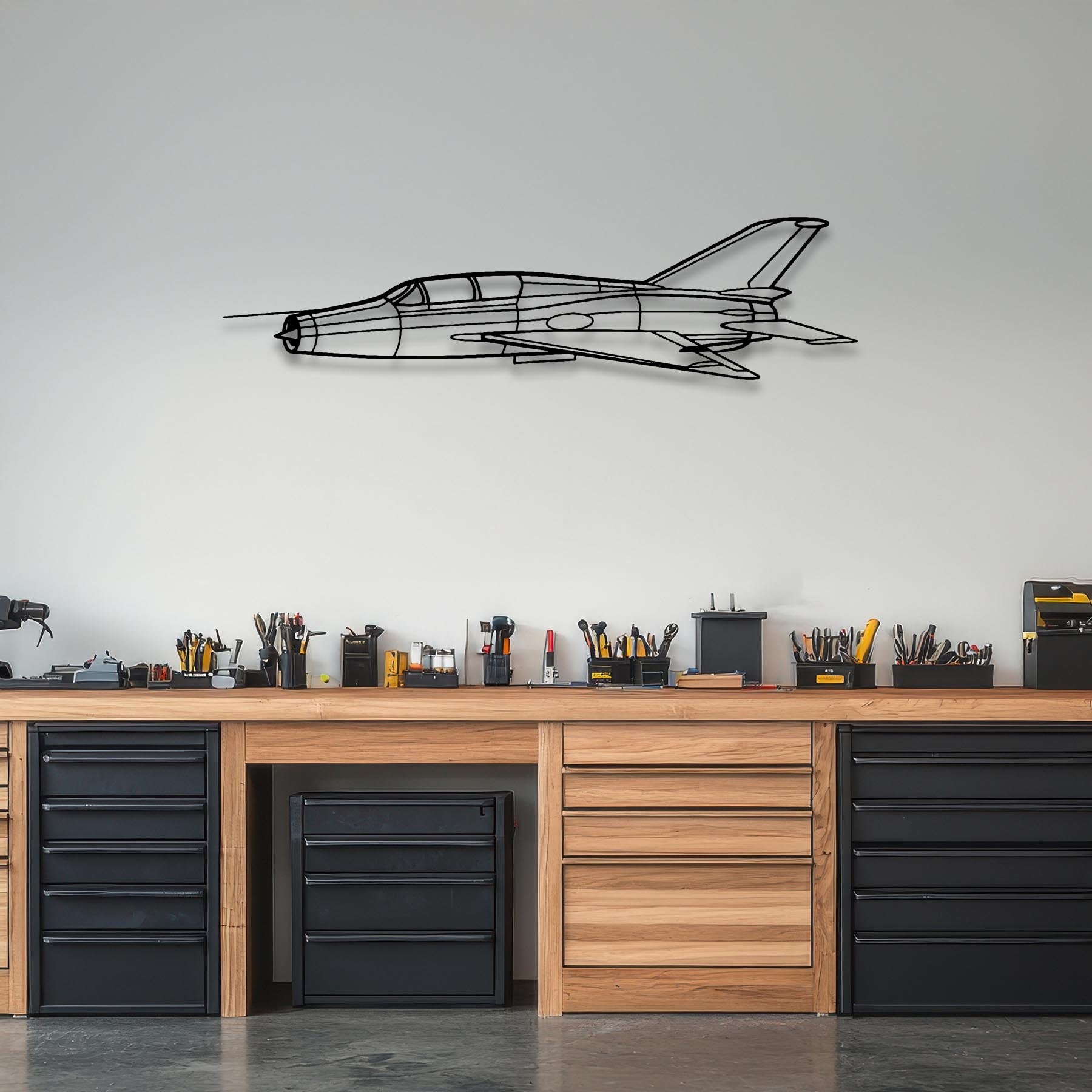 Mig-21 Angle Metal Aircraft Wall Art - NCP0233