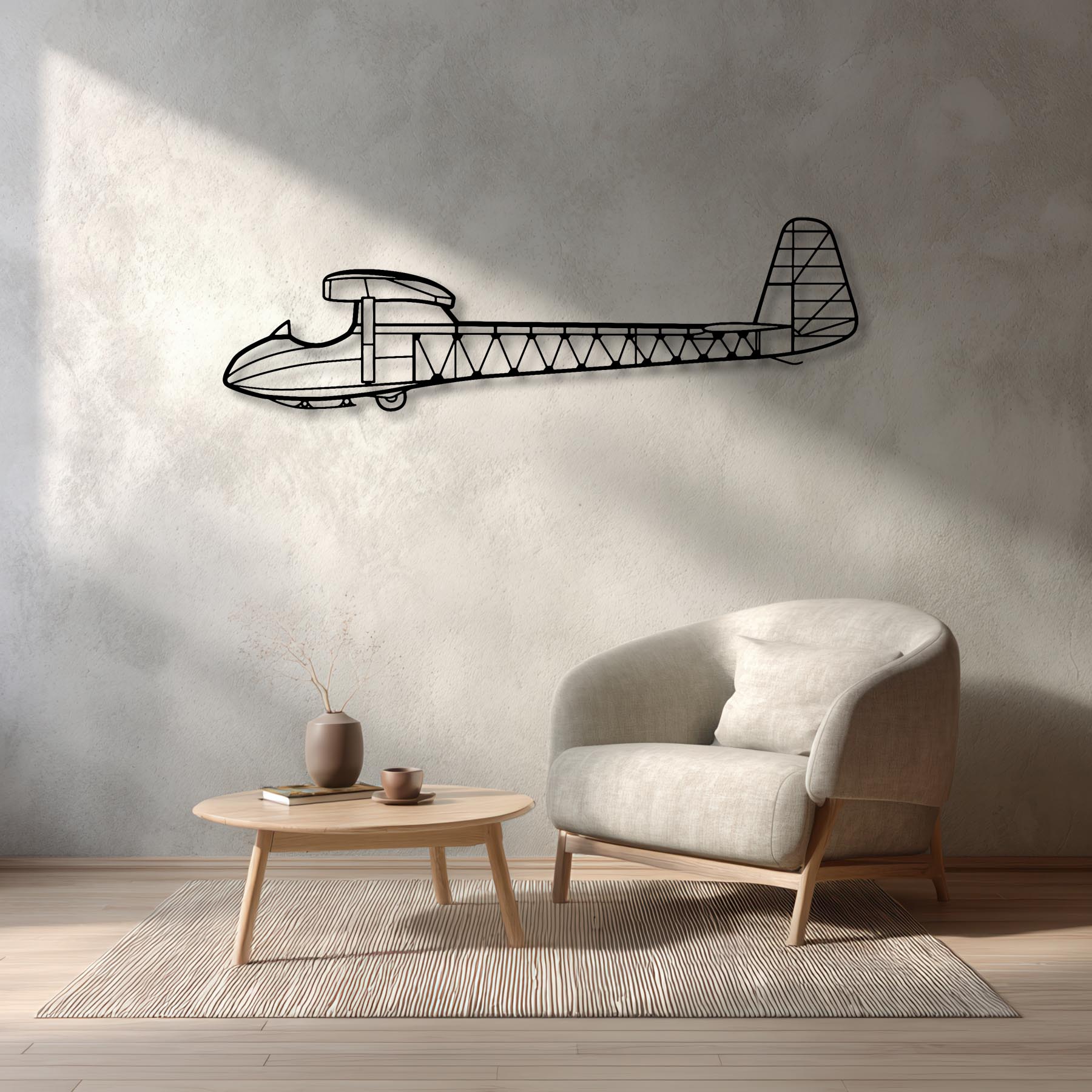 Model 18 Angle Metal Aircraft Wall Art - NCP0289