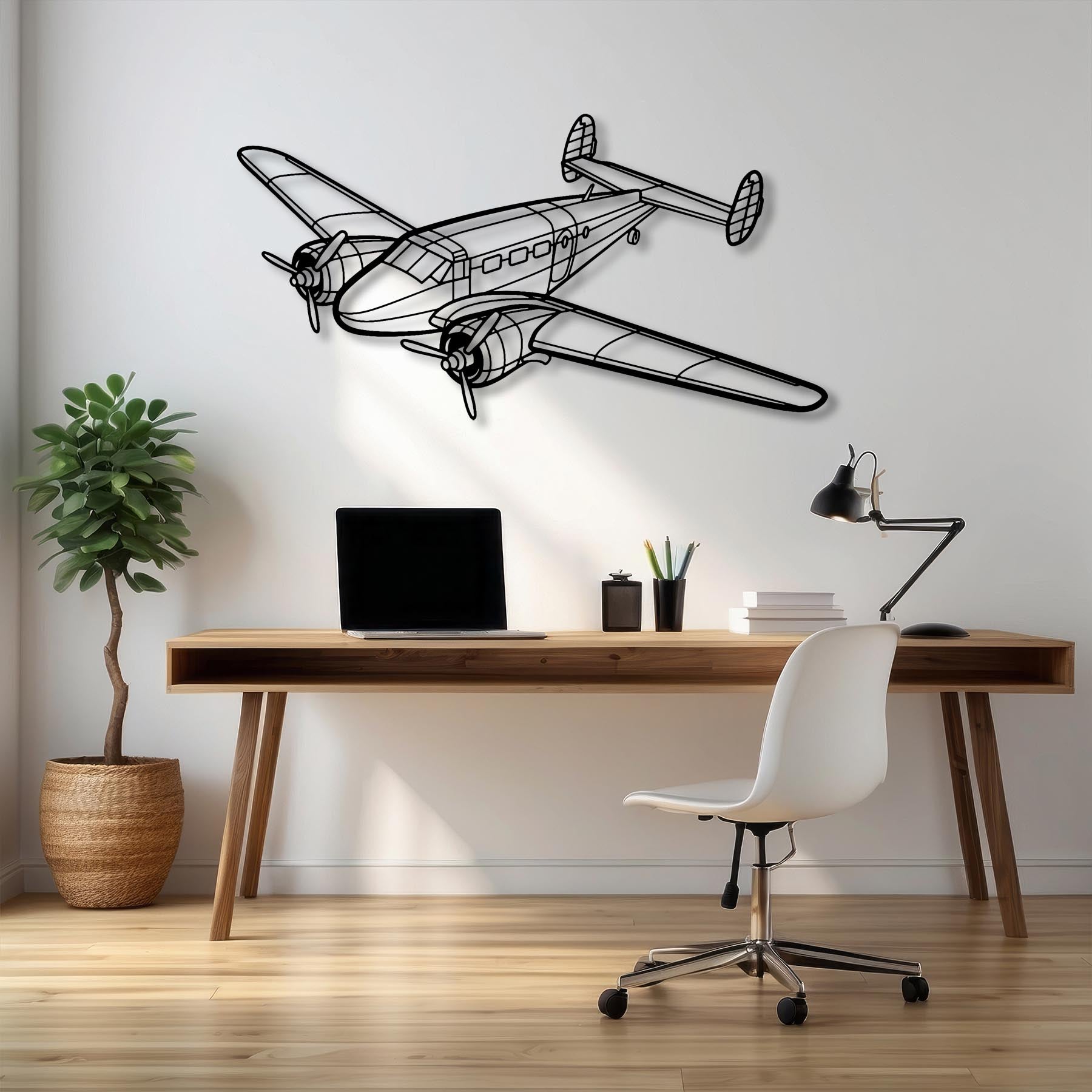 Model 18 Angle Metal Aircraft Wall Art - NCP0289