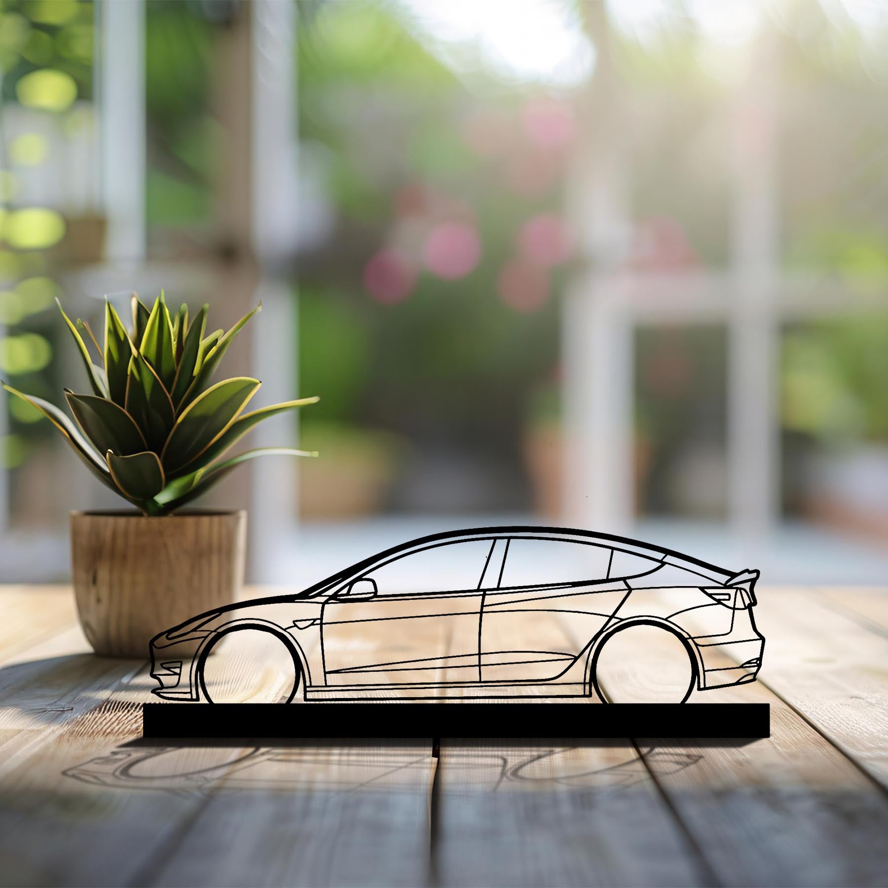 Model 3 Silhouette Metal Art Stand