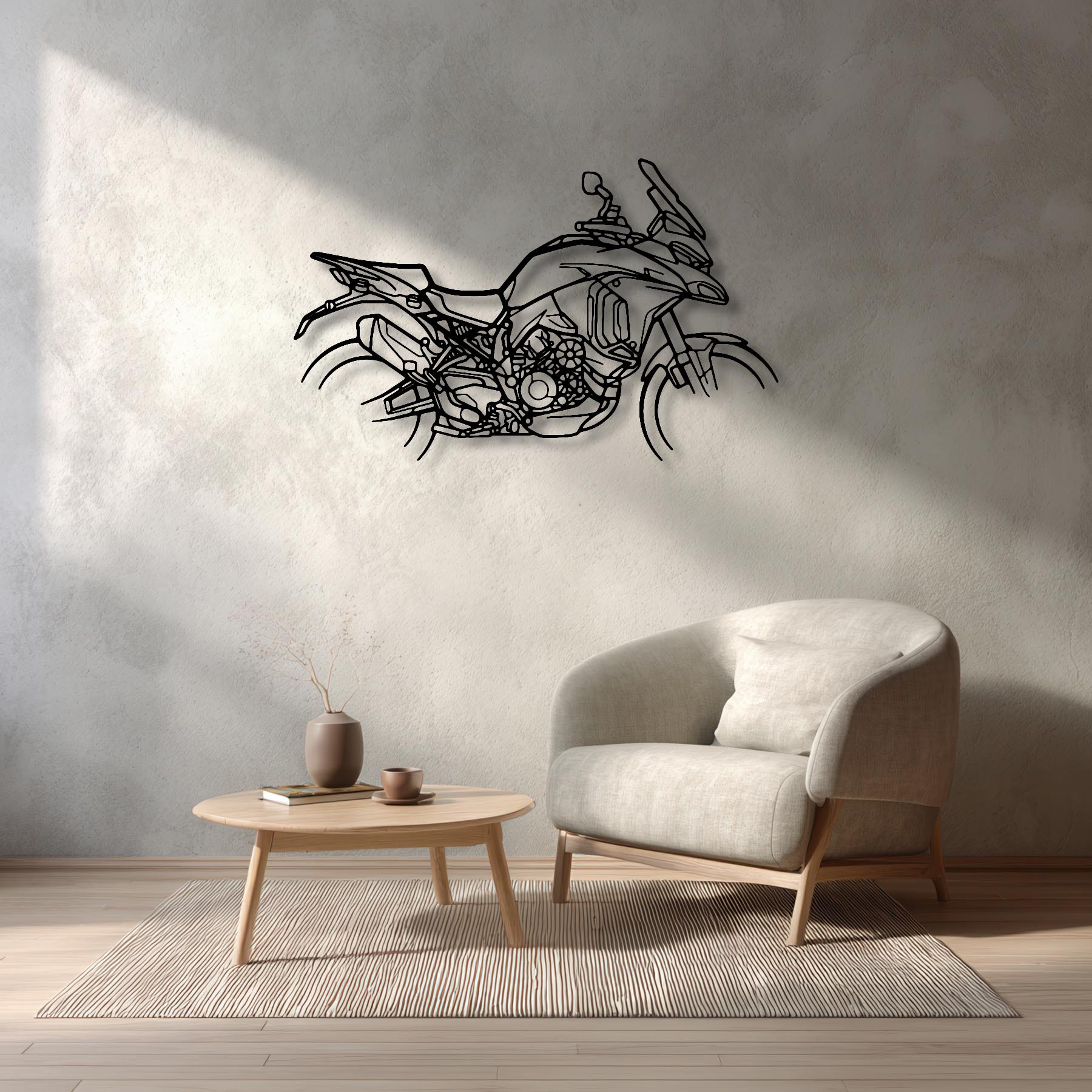 Multistrada V4S Silhouette Metal Wall Art