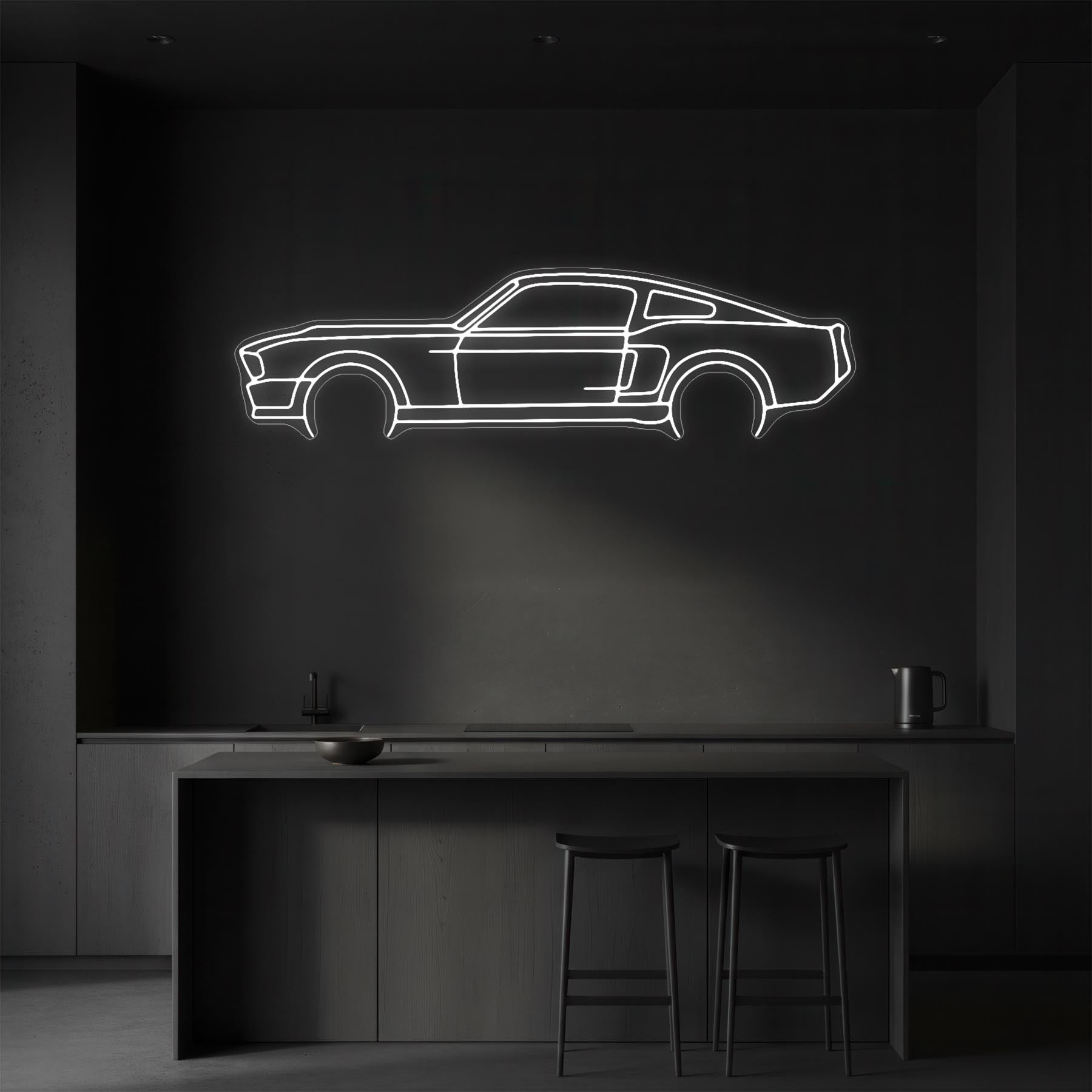 Mustang 1967 Eleonor Neon Silhouette