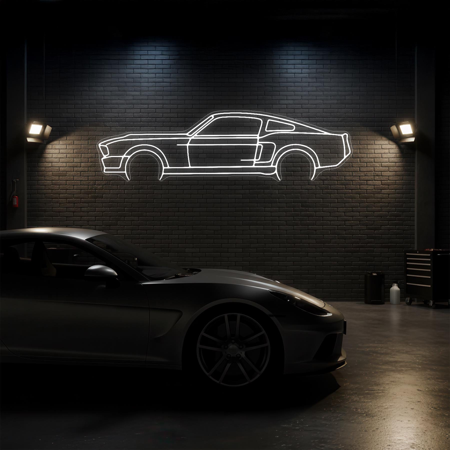 Mustang 1967 Eleonor Neon Silhouette