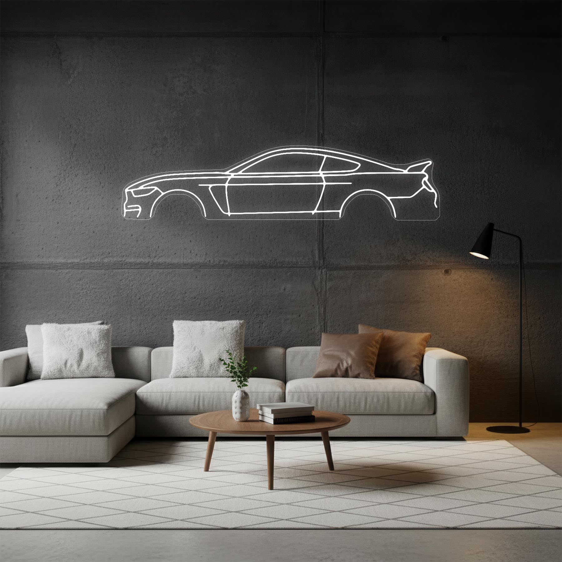 Mustang GT350 Neon Silhouette