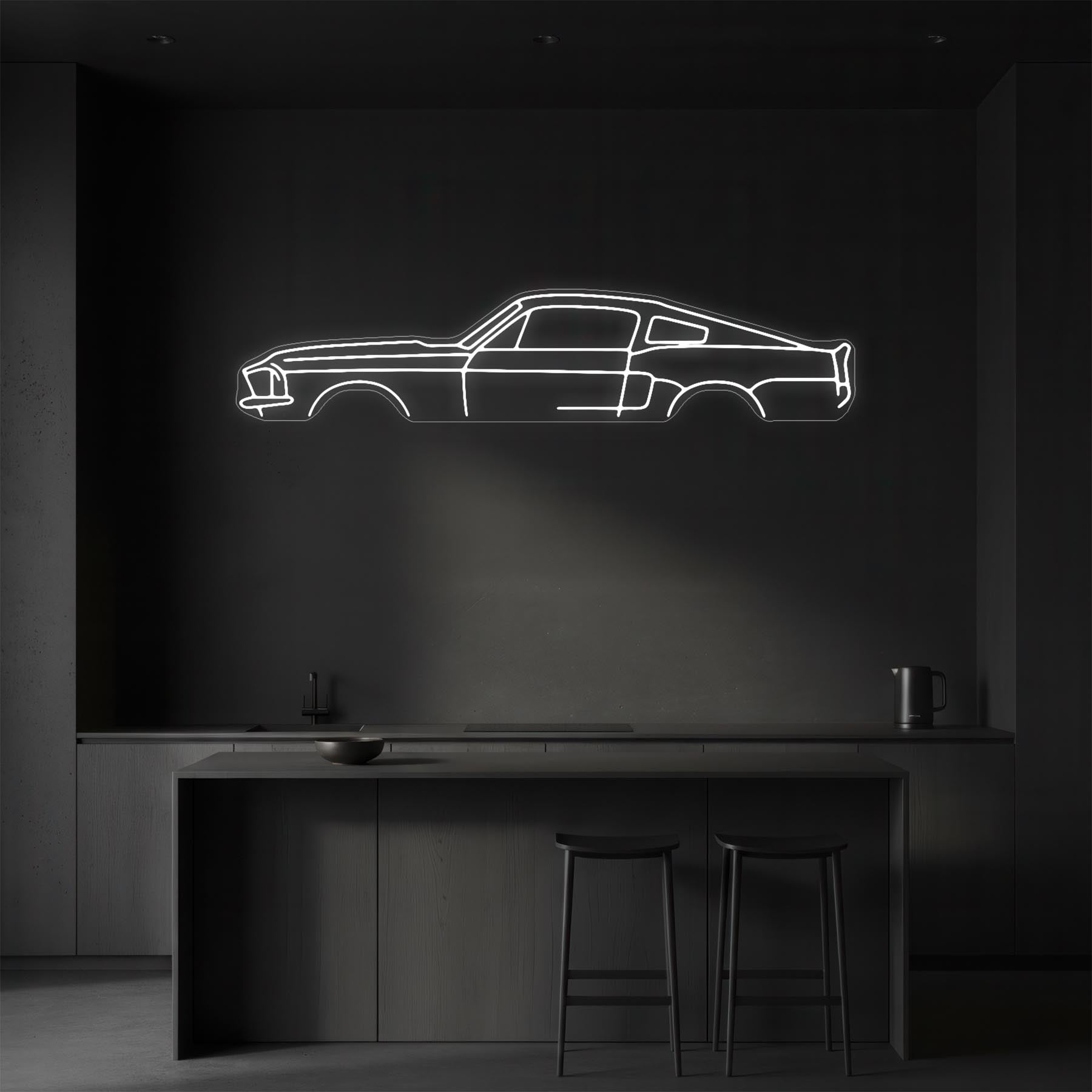 Mustang GT500KR 1967 Neon Silhouette