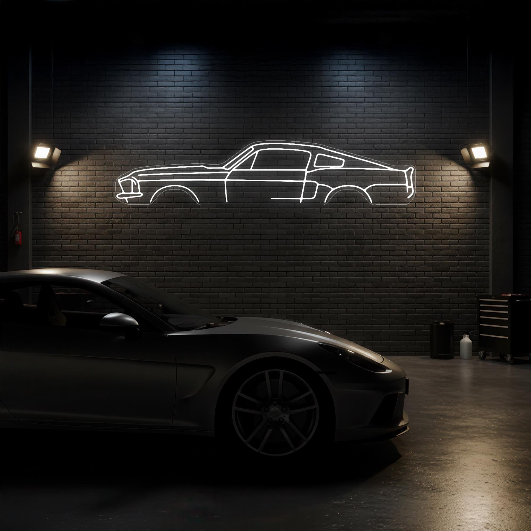 Mustang GT500KR 1967 Neon Silhouette