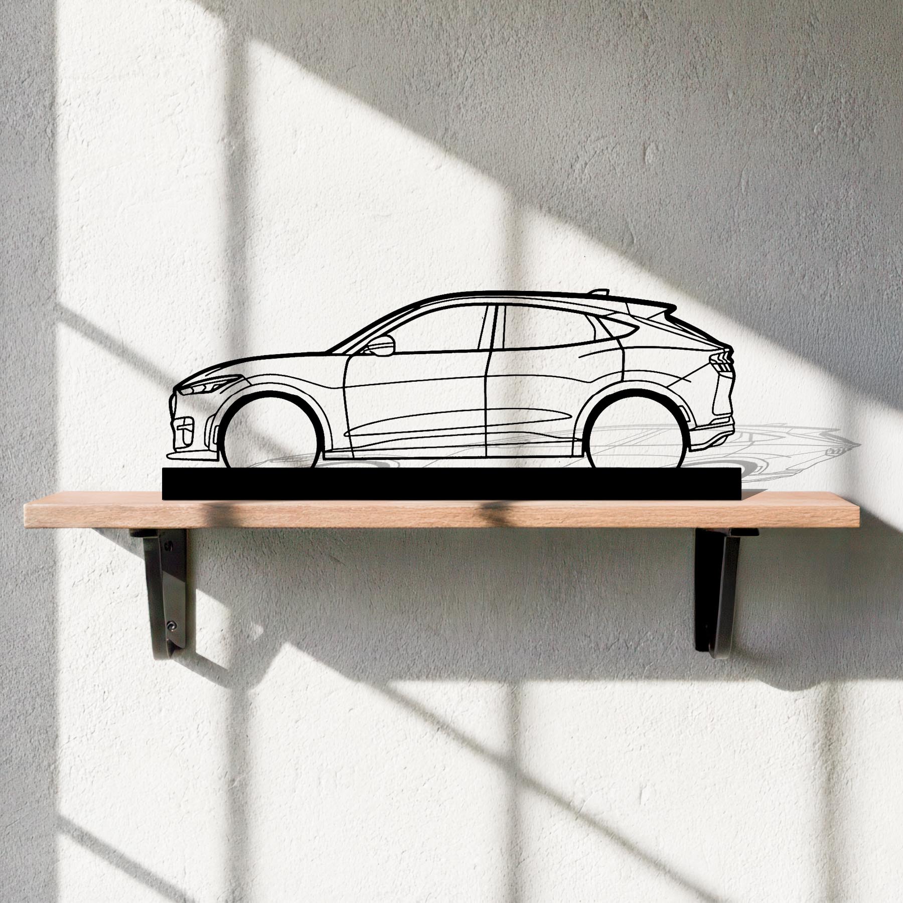 Mustang Mach E GT Silhouette Metal Art Stand
