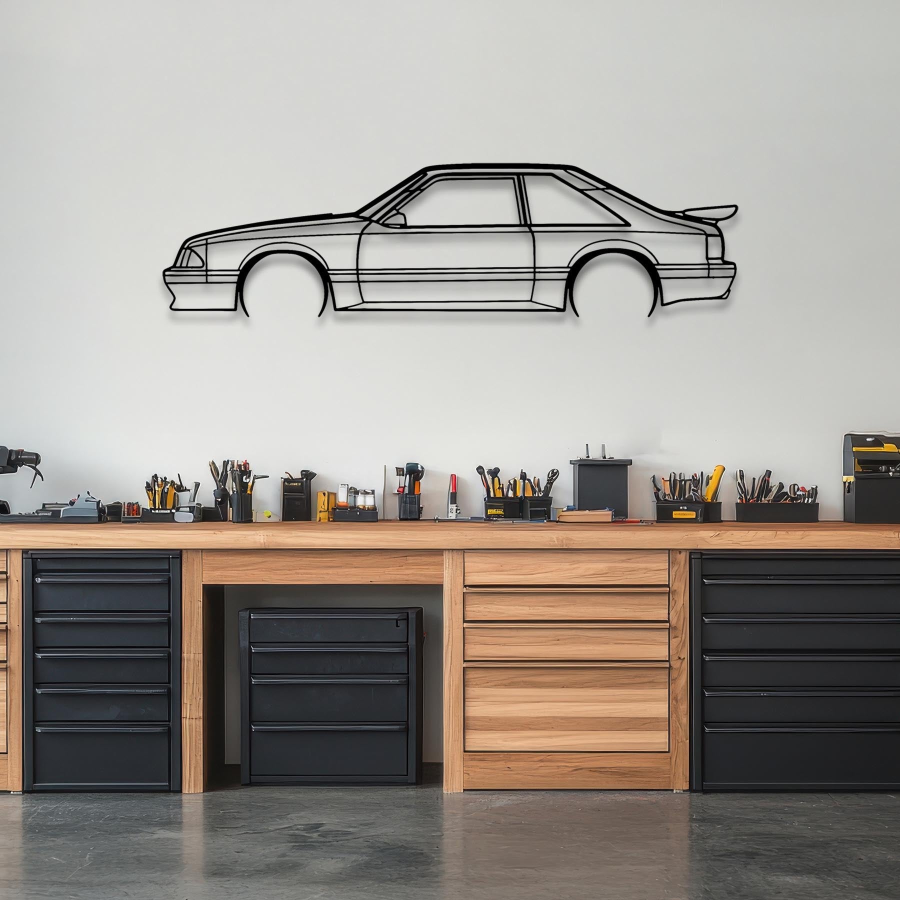 Mustang Saleen Detailed Silhouette Metal Wall Art