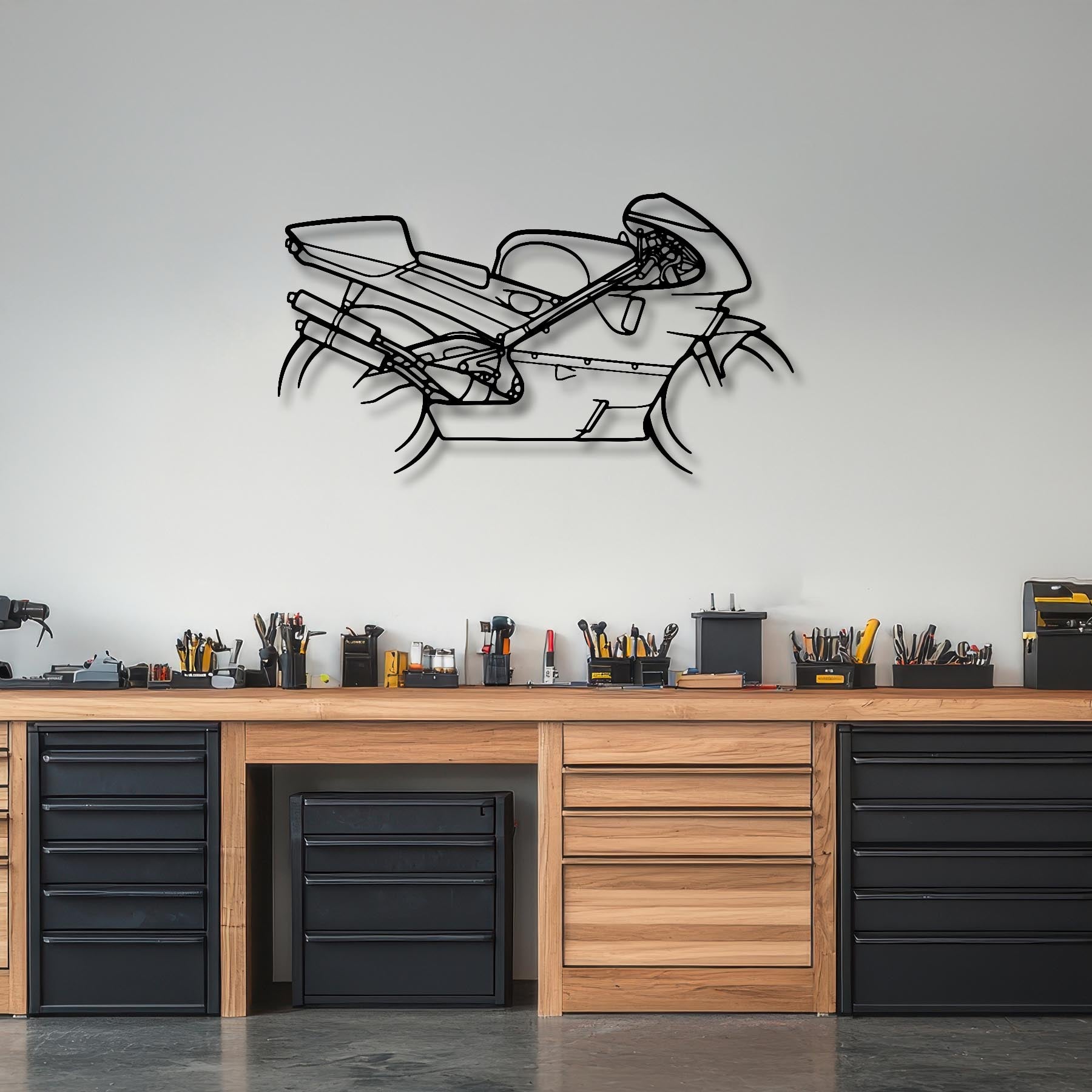 NSR500 Silhouette Metal Wall Art