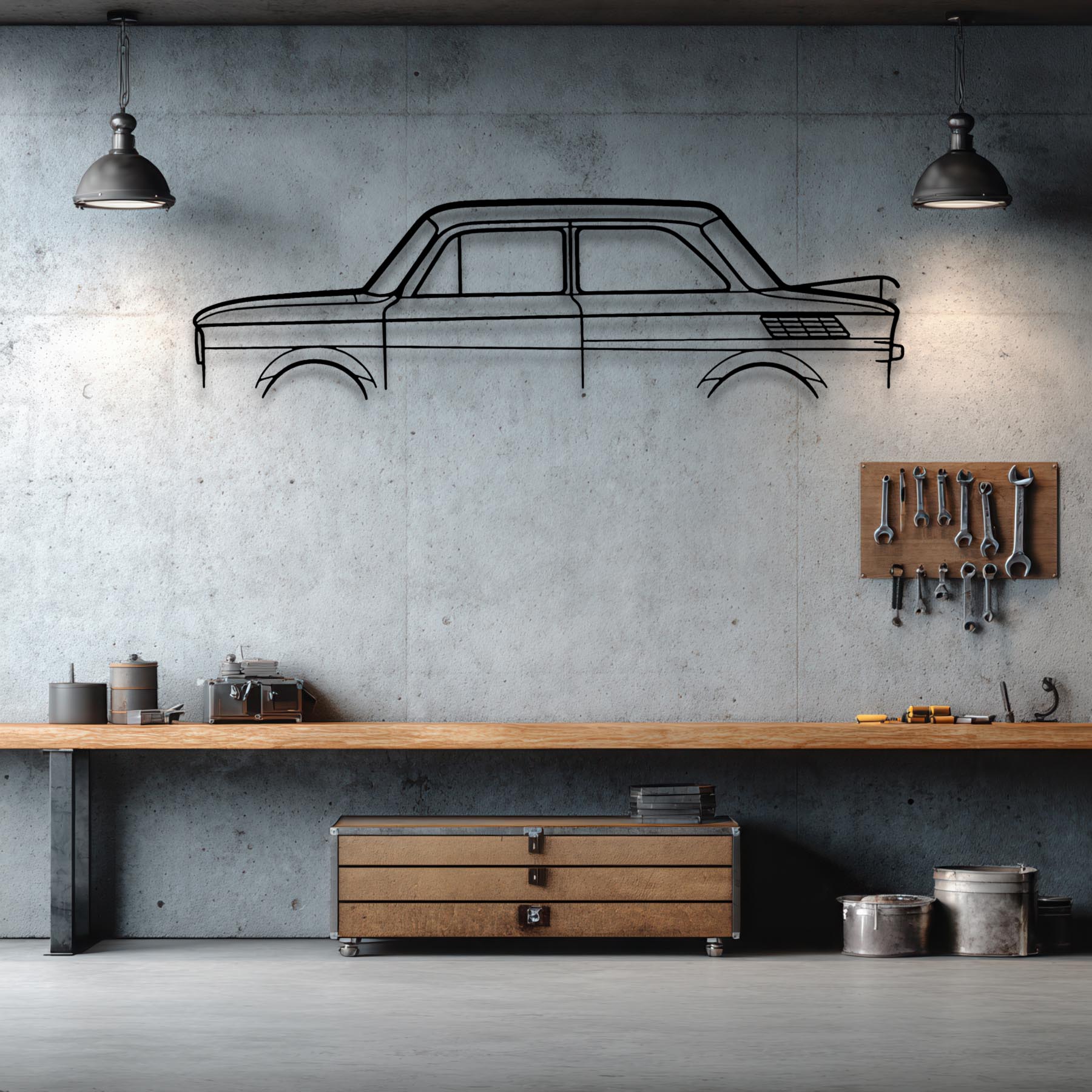 NSU TT 1972 Classic Silhouette Metal Wall Art