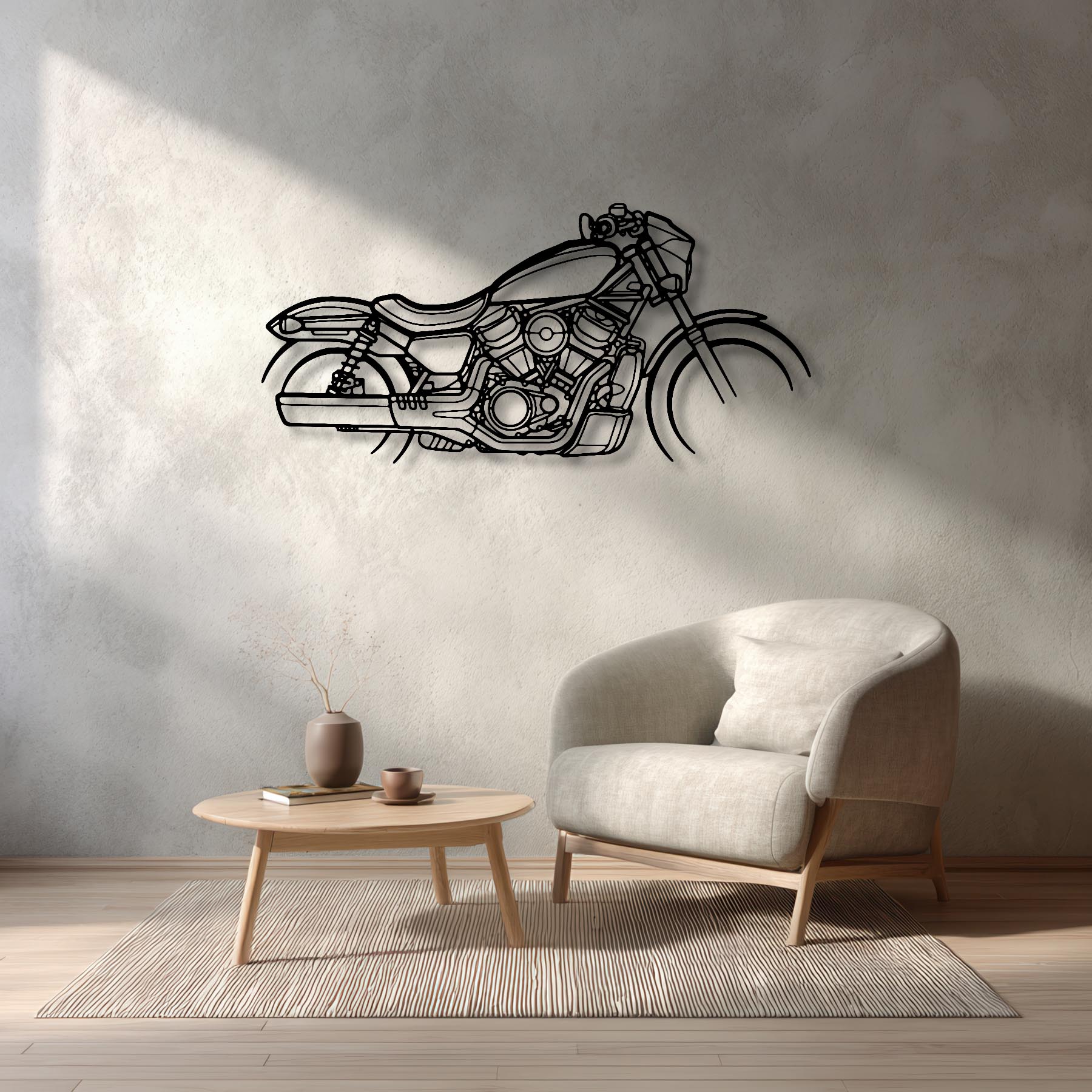 Nightster Silhouette Metal Wall Art